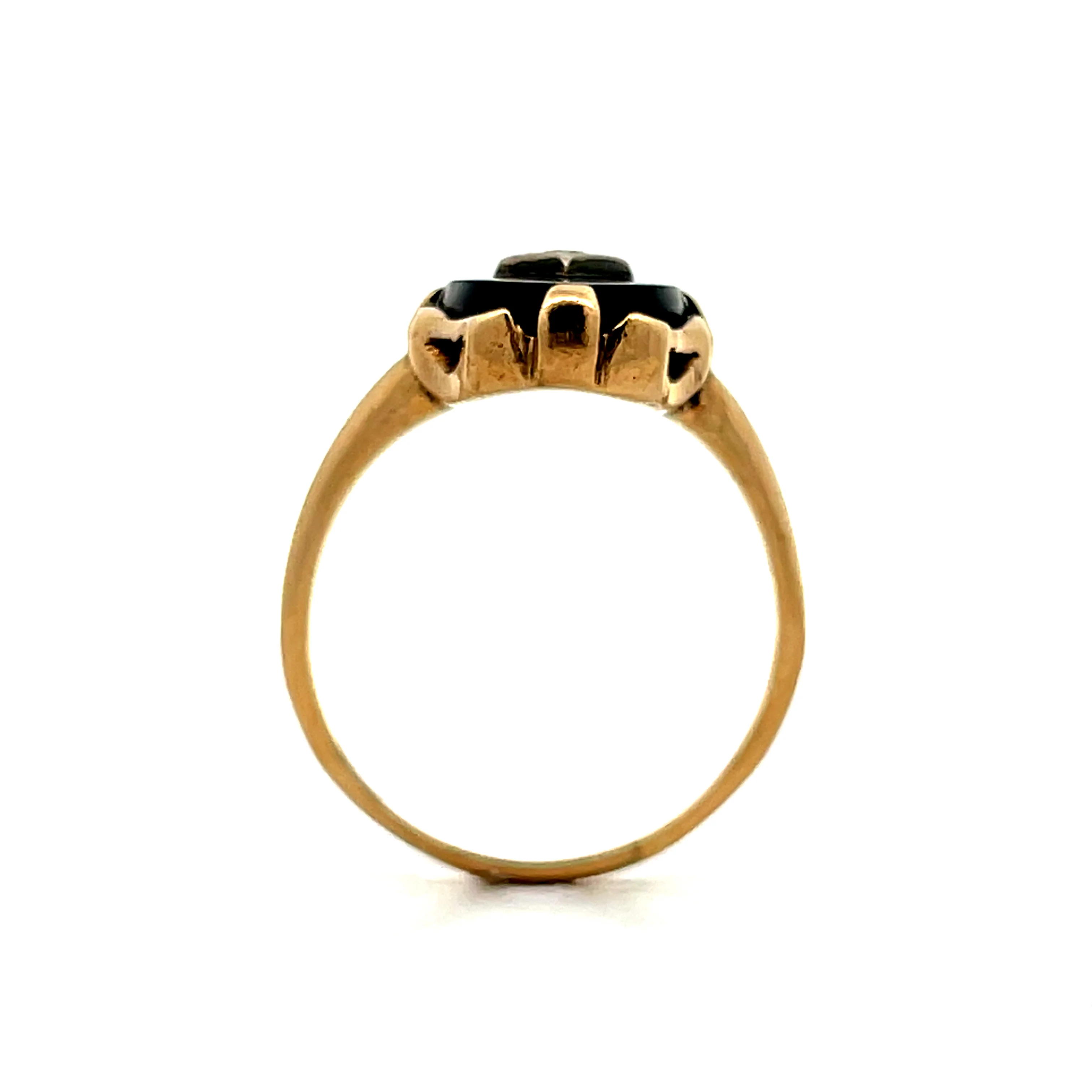 .08 Vintage Deco Diamond & Onyx Ring in 10k - Image 4