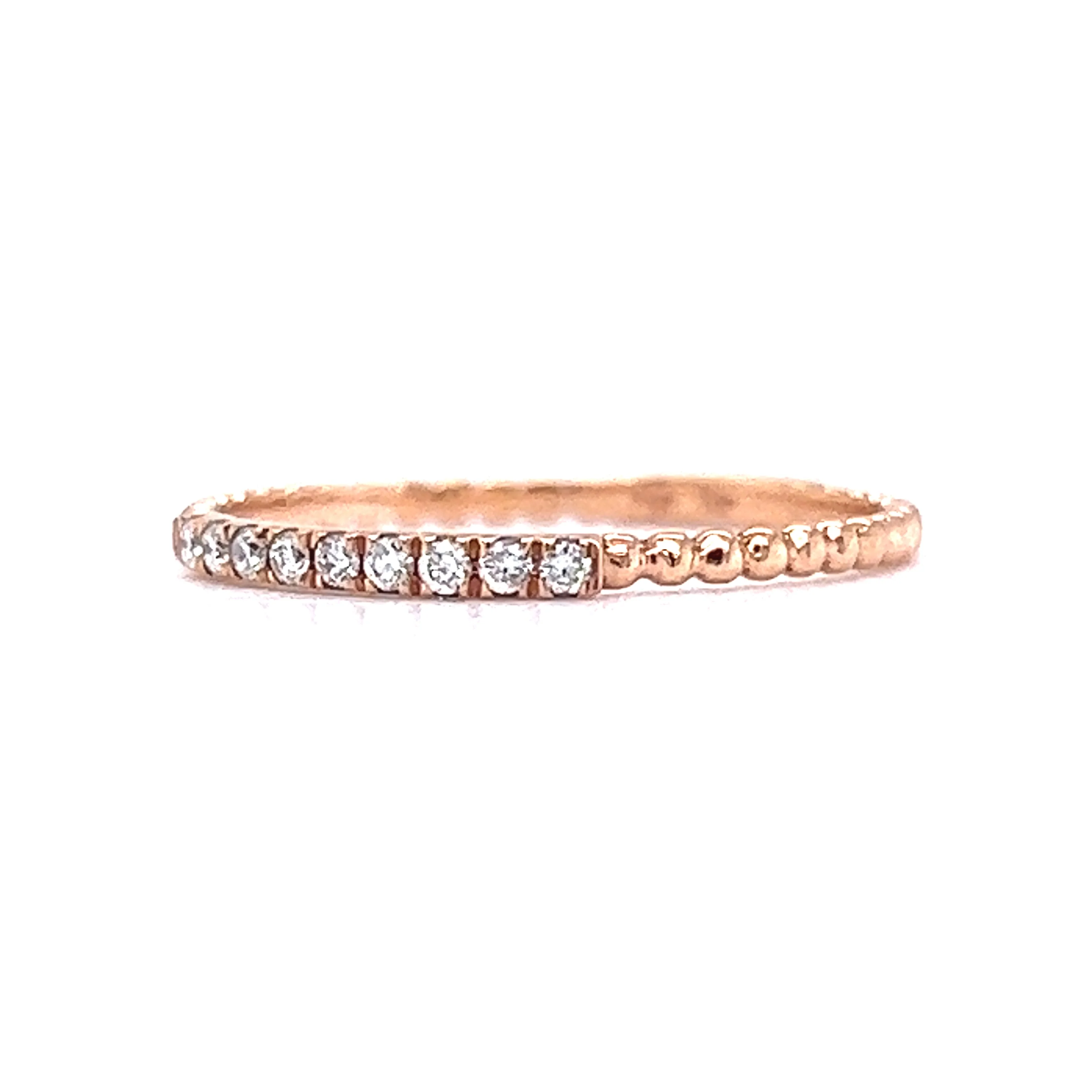 .09 Thin Diamond Band in 14k Rose Gold - Image 2