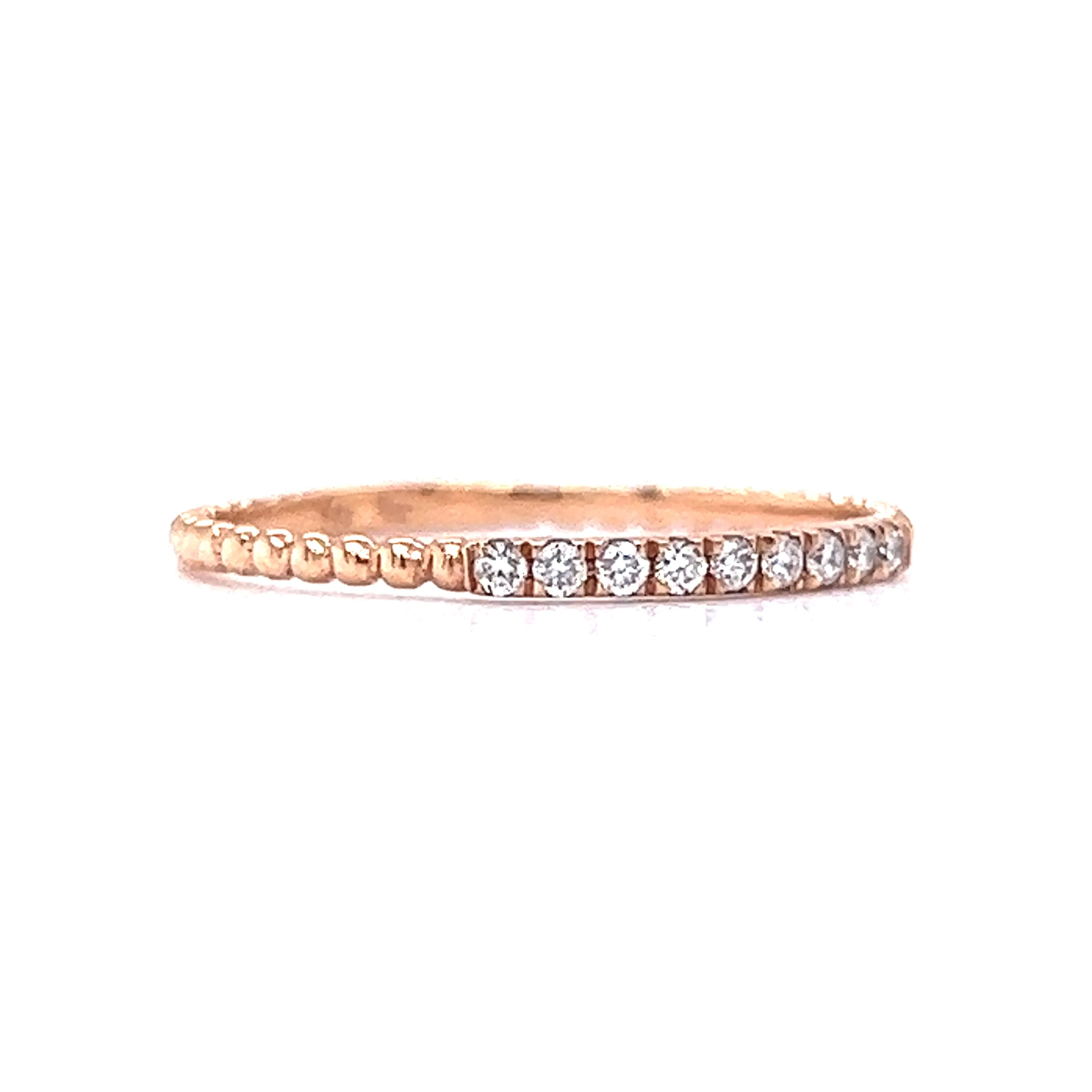 .09 Thin Diamond Band in 14k Rose Gold - Image 3