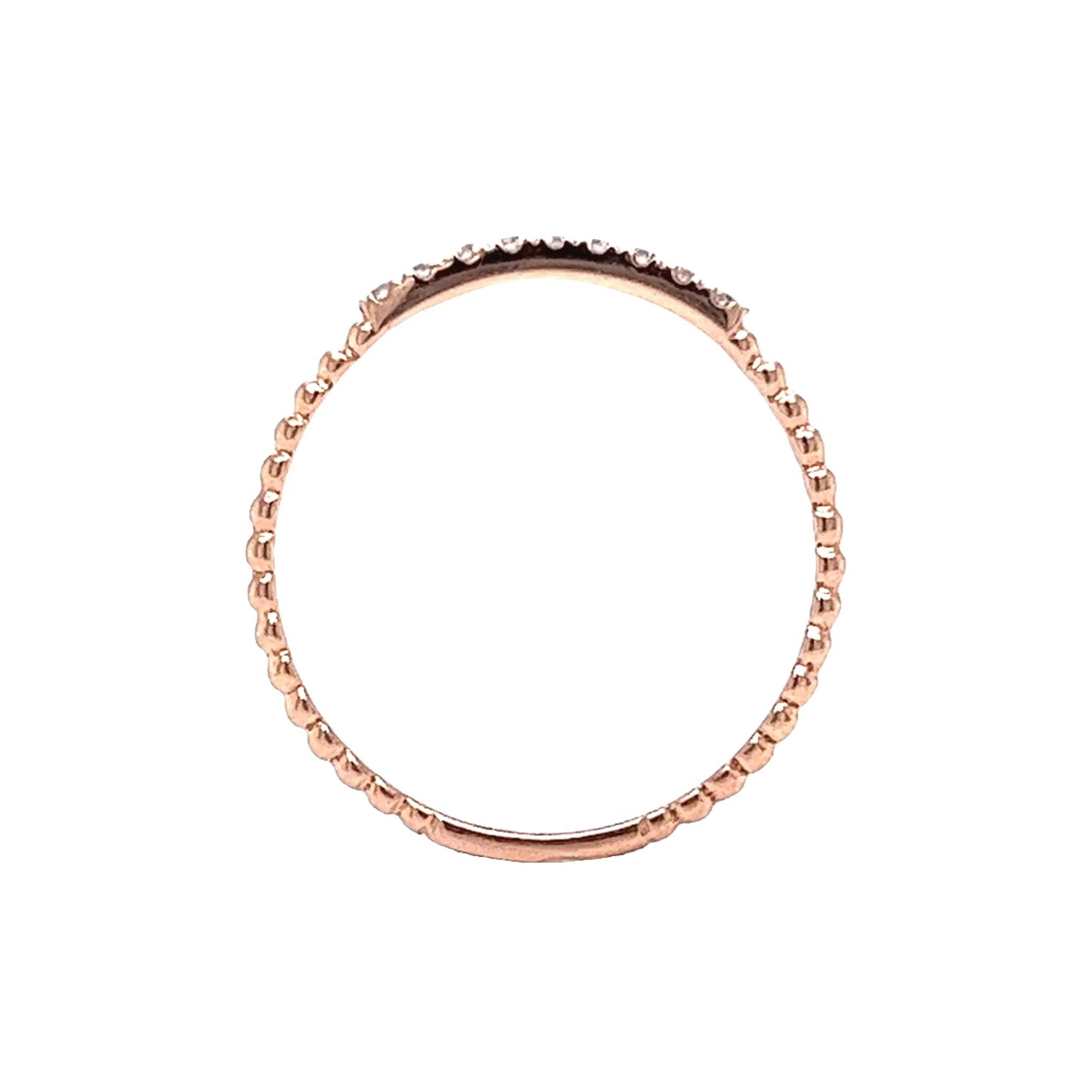 .09 Thin Diamond Band in 14k Rose Gold - Image 4