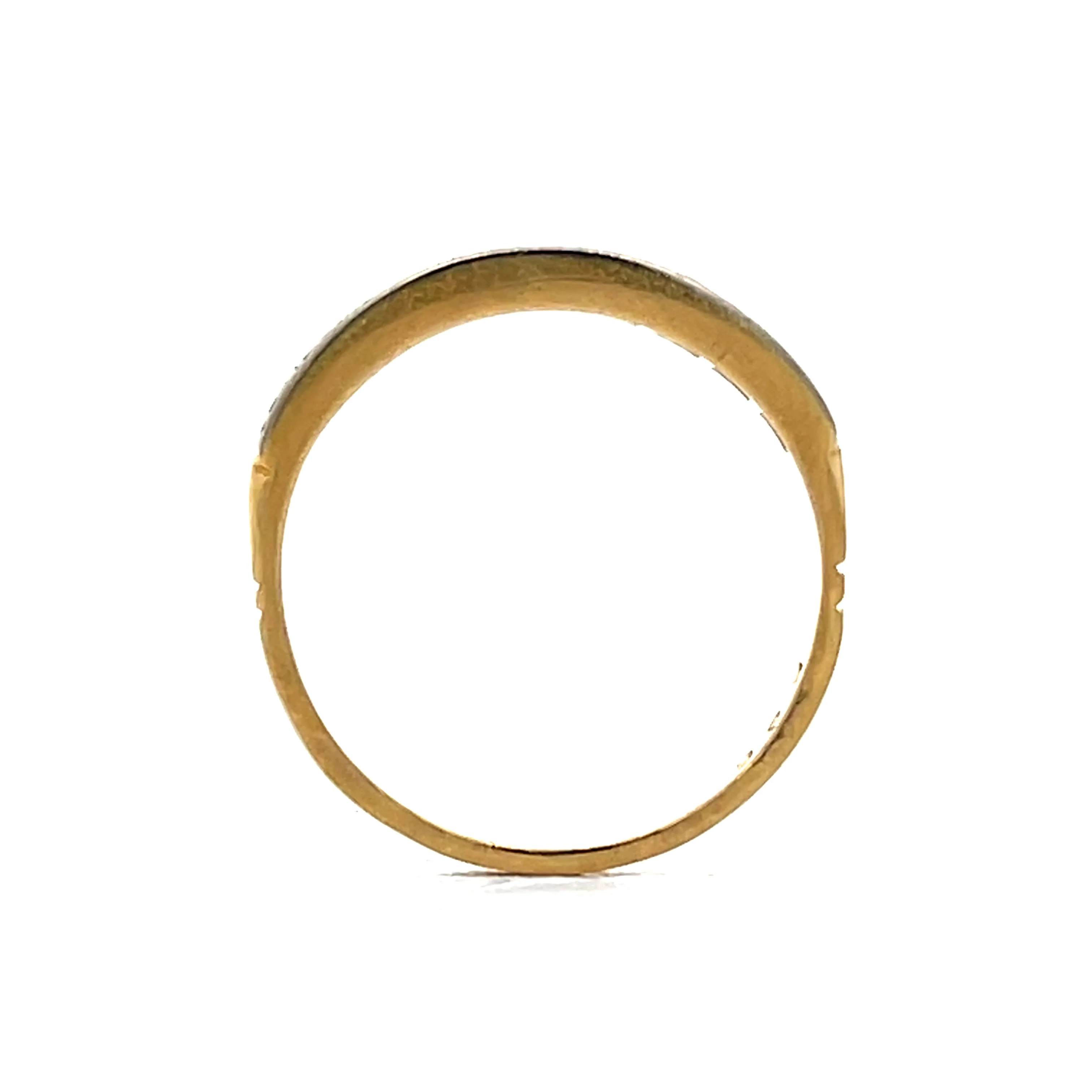 .09 Vintage Mid-Century Diamond Wedding Band in 18k - Image 4