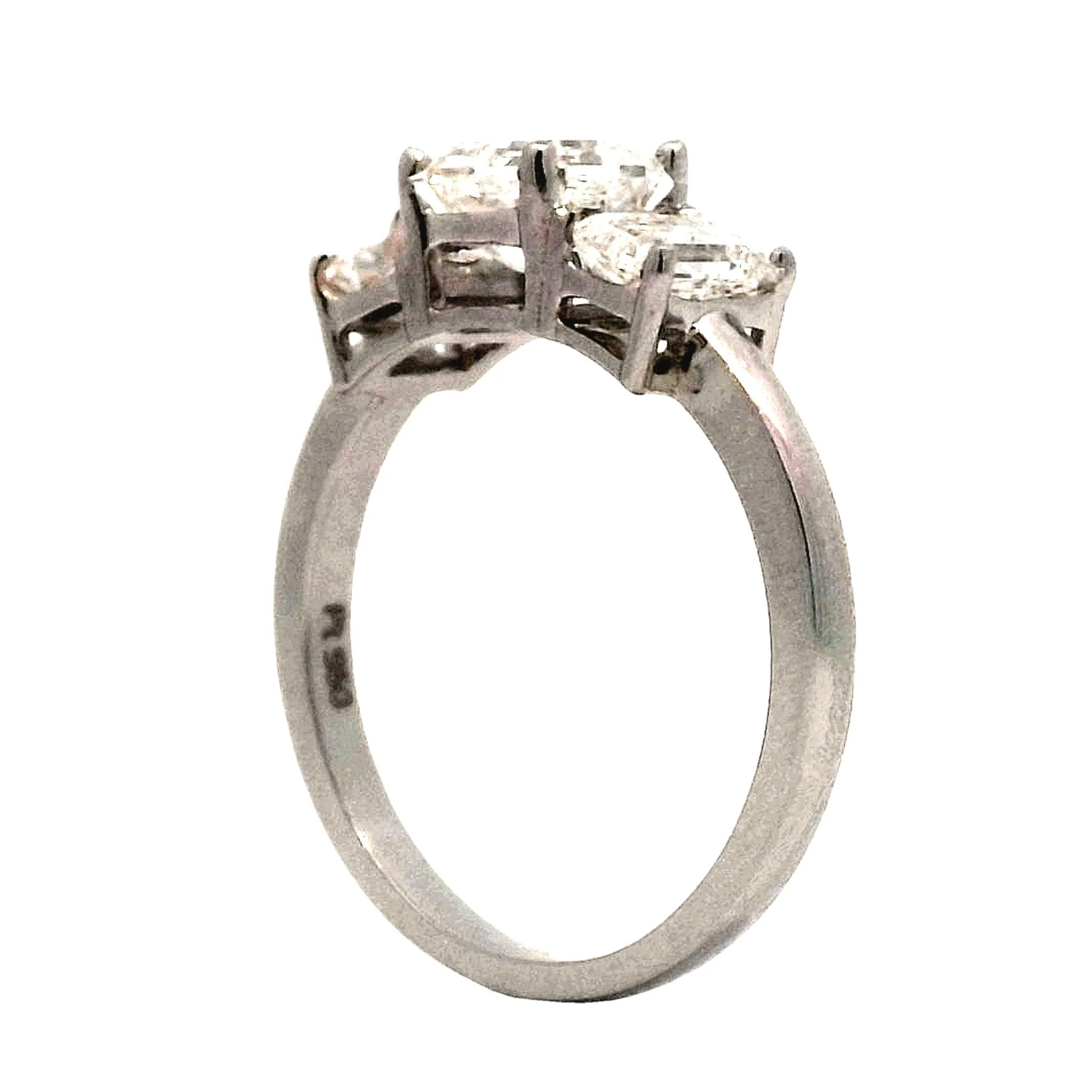 1.00 Carat Asscher Diamond Engagement Ring in Platinum - Image 4