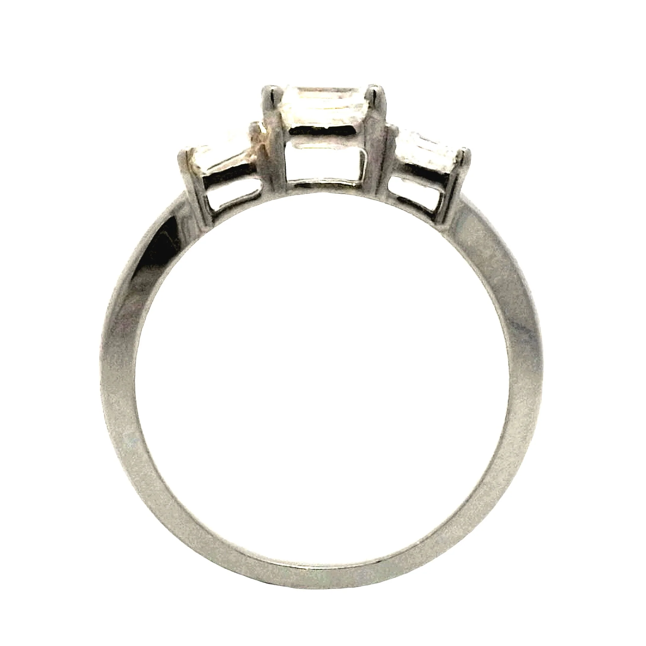 1.00 Carat Asscher Diamond Engagement Ring in Platinum - Image 5