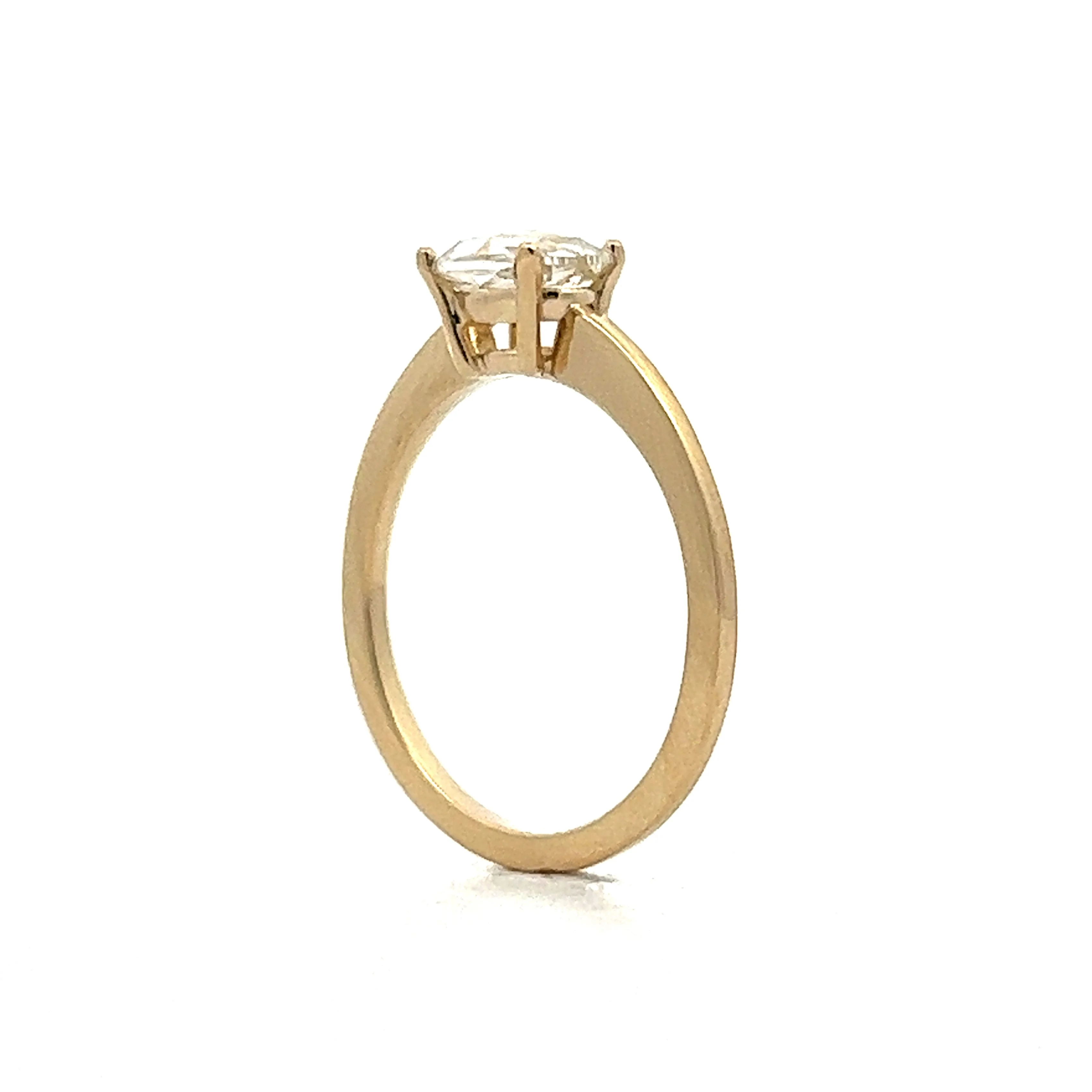 1.00 Cushion Cut Solitaire Engagement Ring in Yellow Gold - Image 5