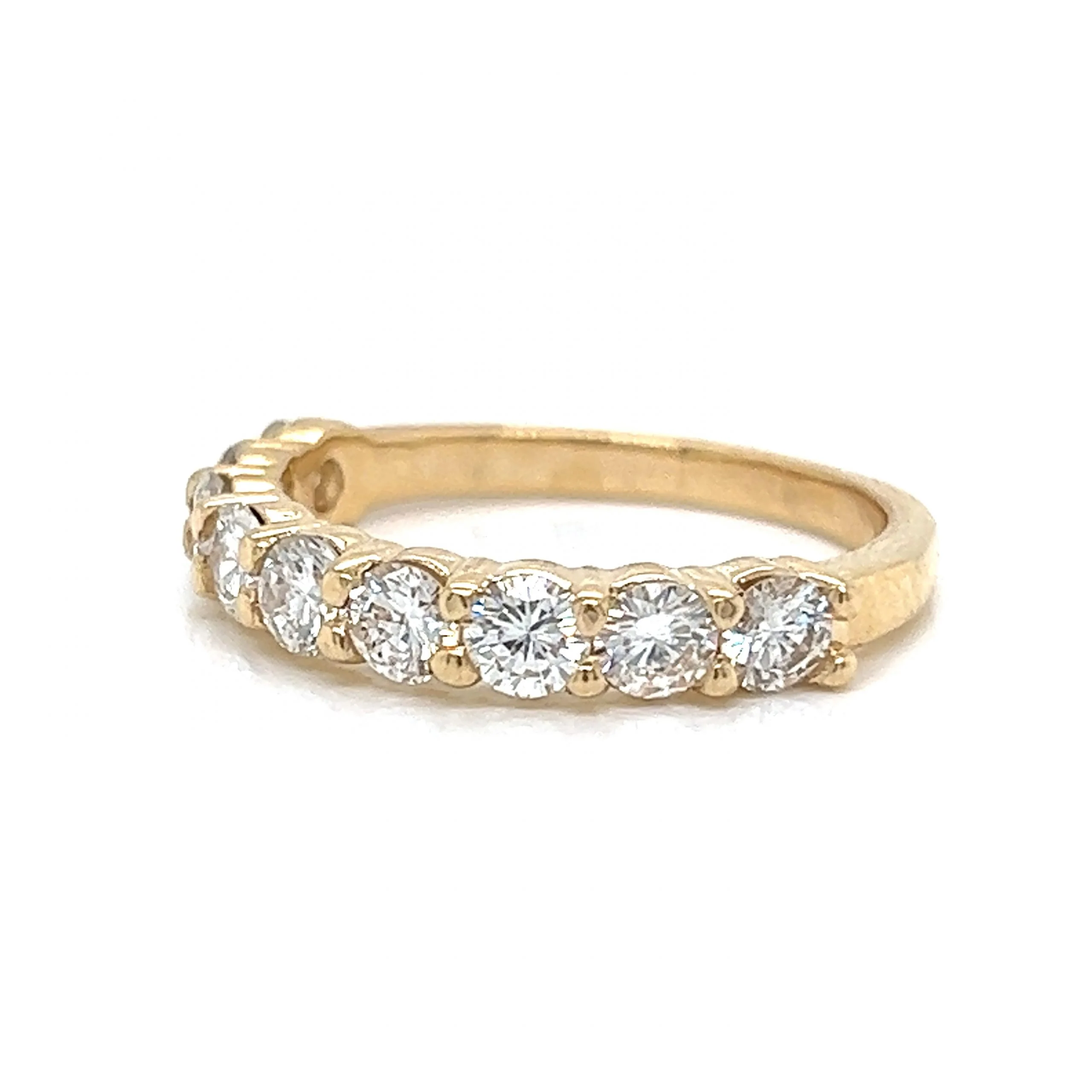 1.00 Diamond Half Eternity Wedding Band in 14k Yellow Gold - Image 2