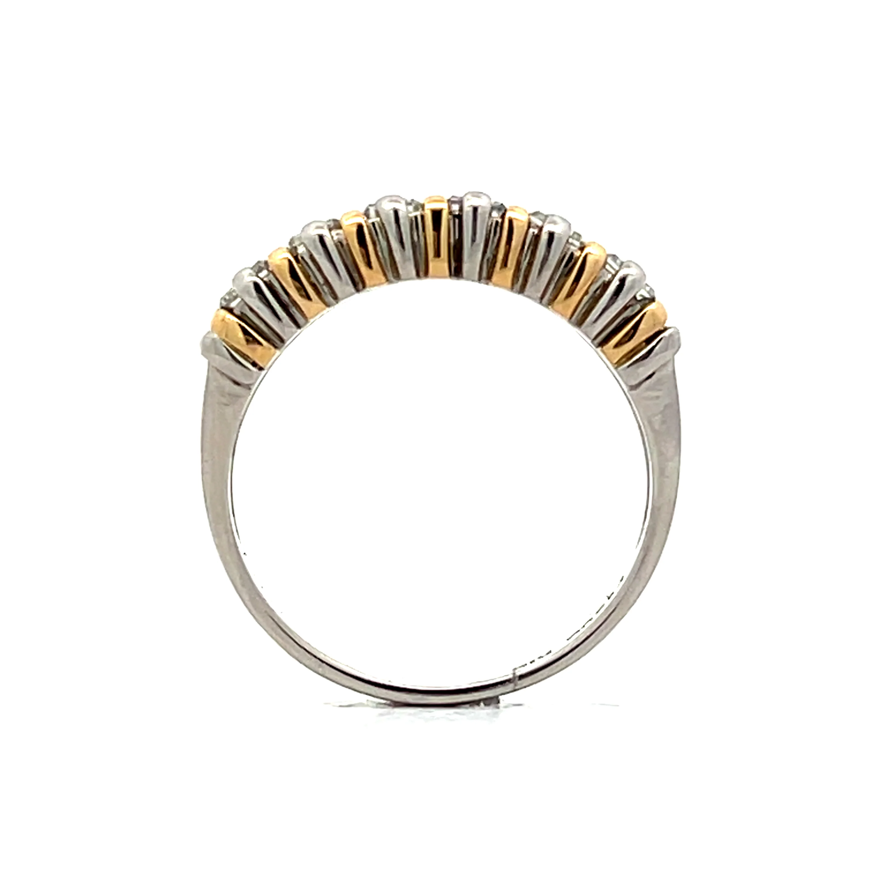 1.00 Emerald Cut Diamond Band in Platinum & 18k - Image 4