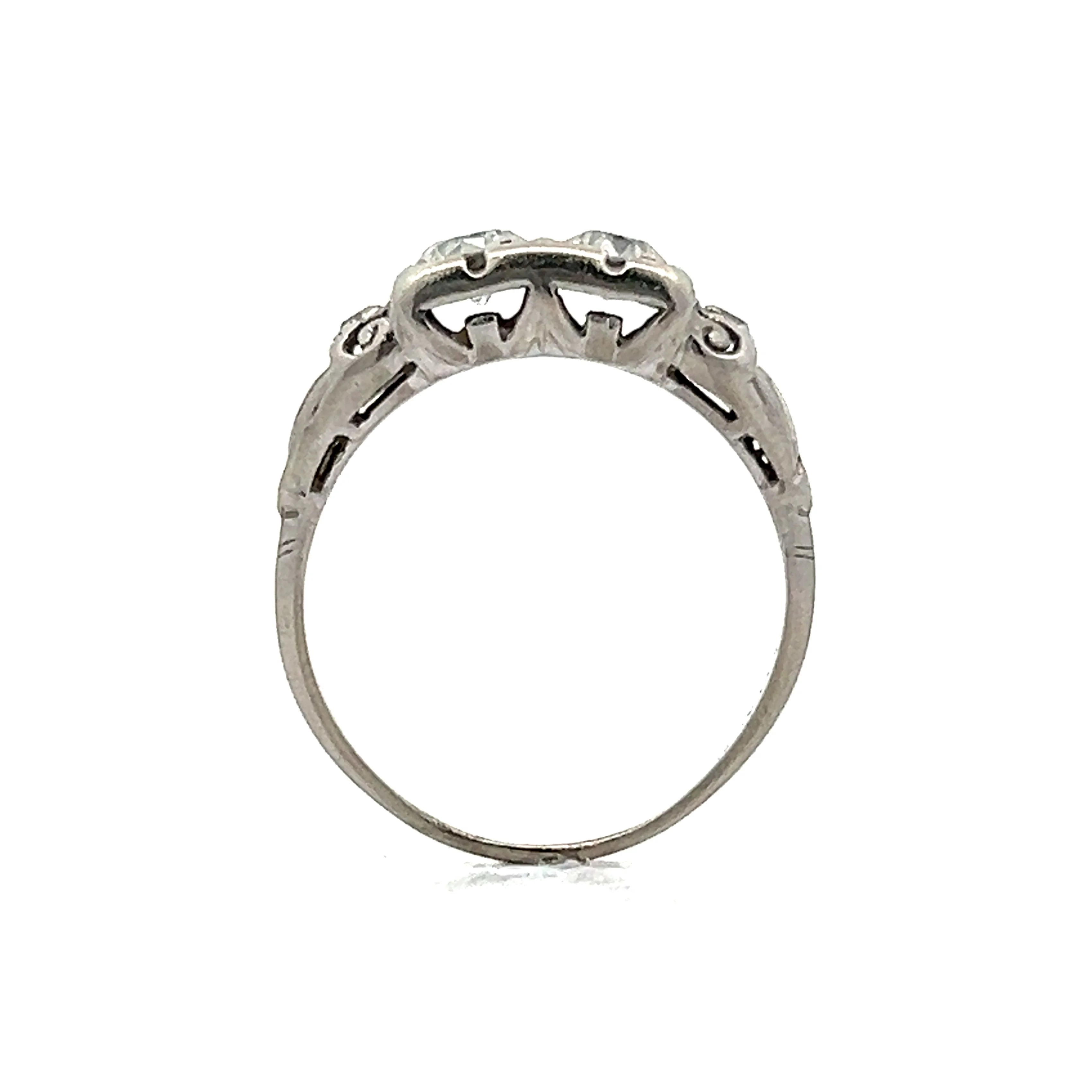 1.00 Old European Diamond Ring in Platinum - Image 4