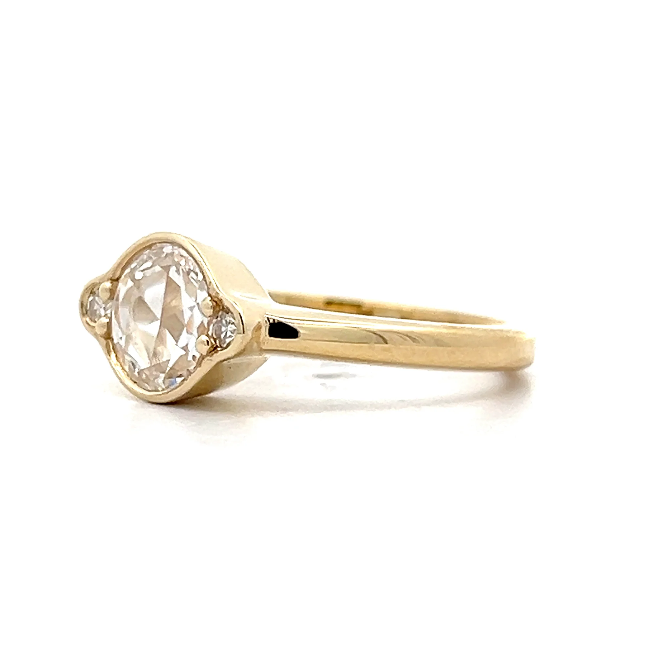 1.00 Rose Cut Diamond Engagement Ring in 14k - Image 2