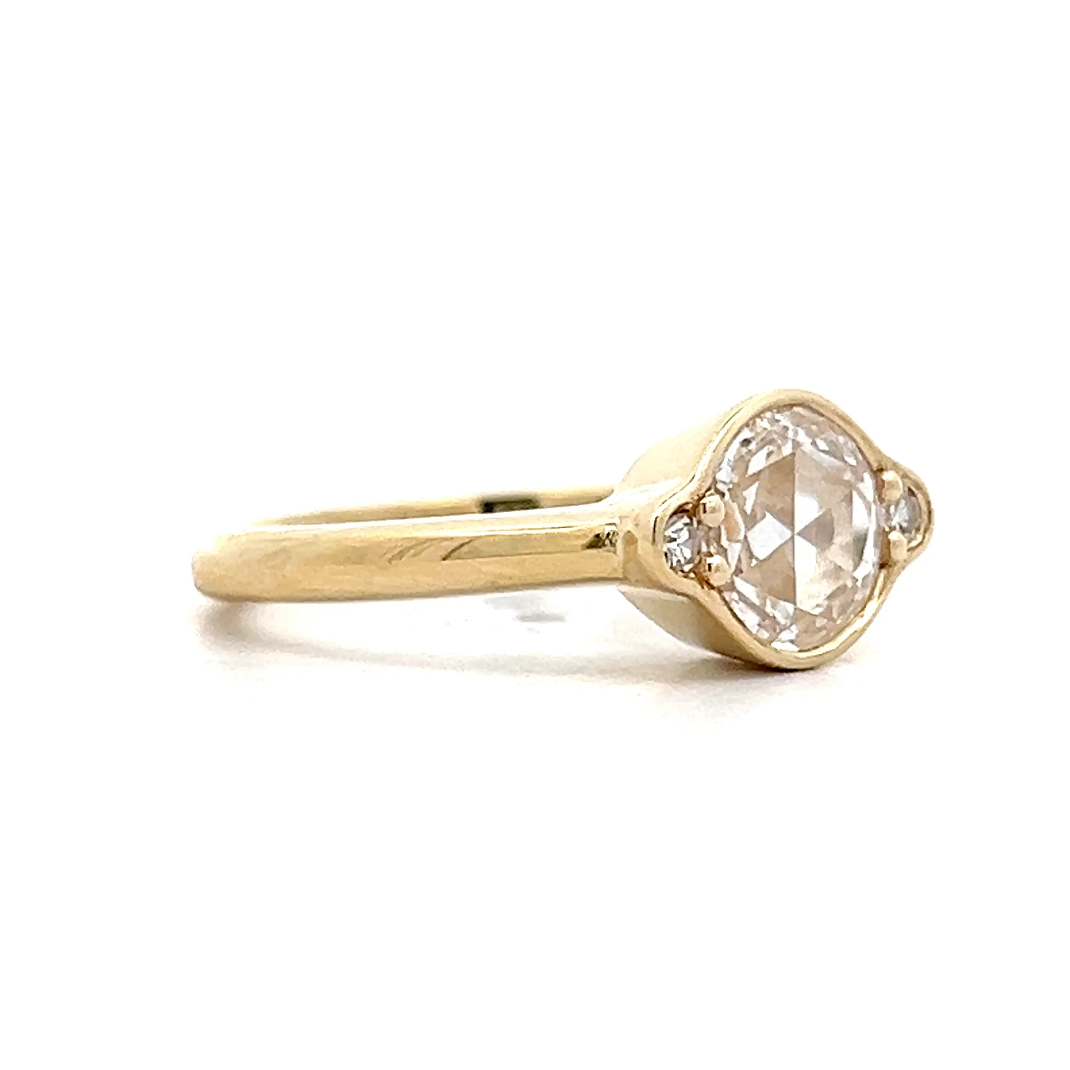 1.00 Rose Cut Diamond Engagement Ring in 14k - Image 3