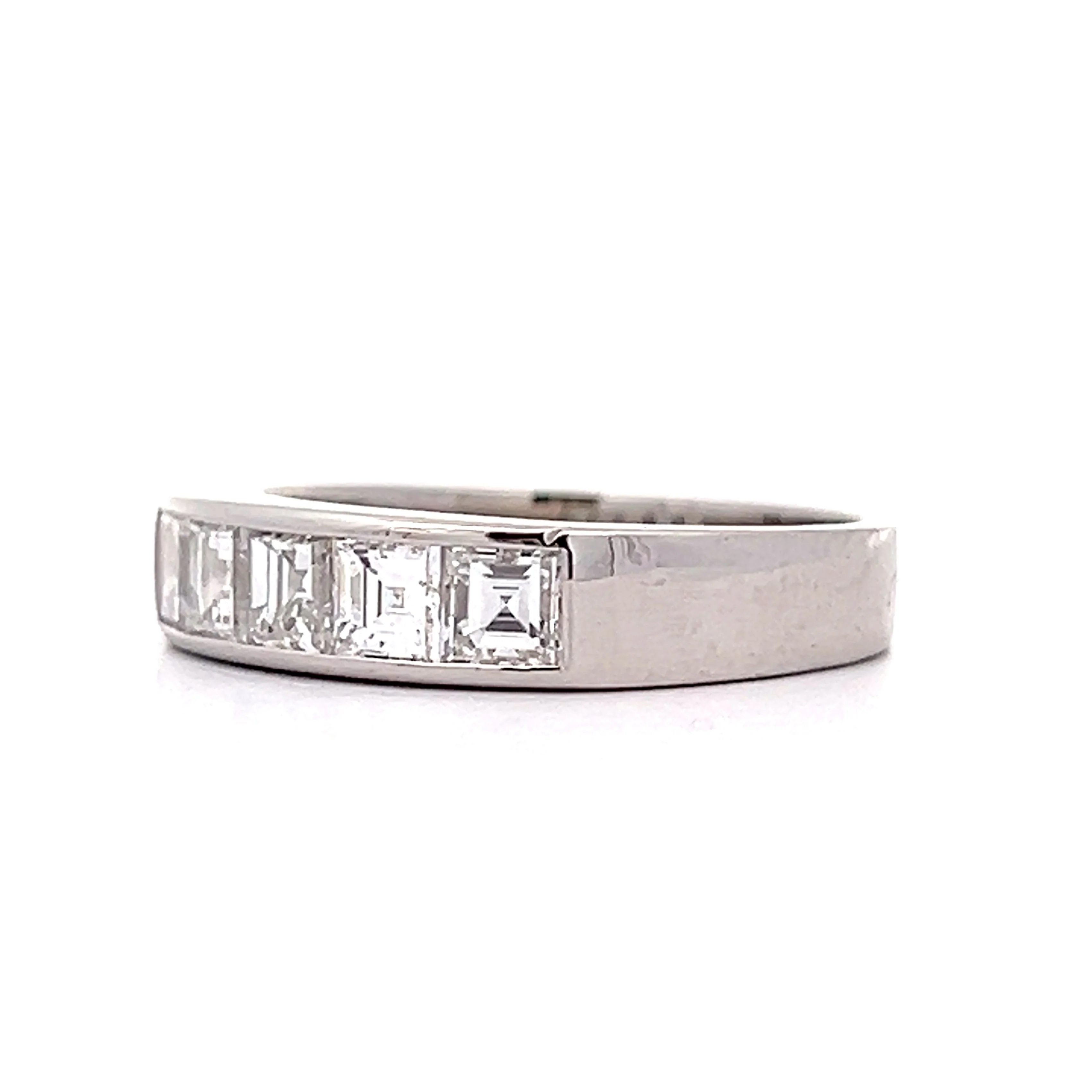 1.00 Square Step Cut Diamond Band in Platinum - Image 2