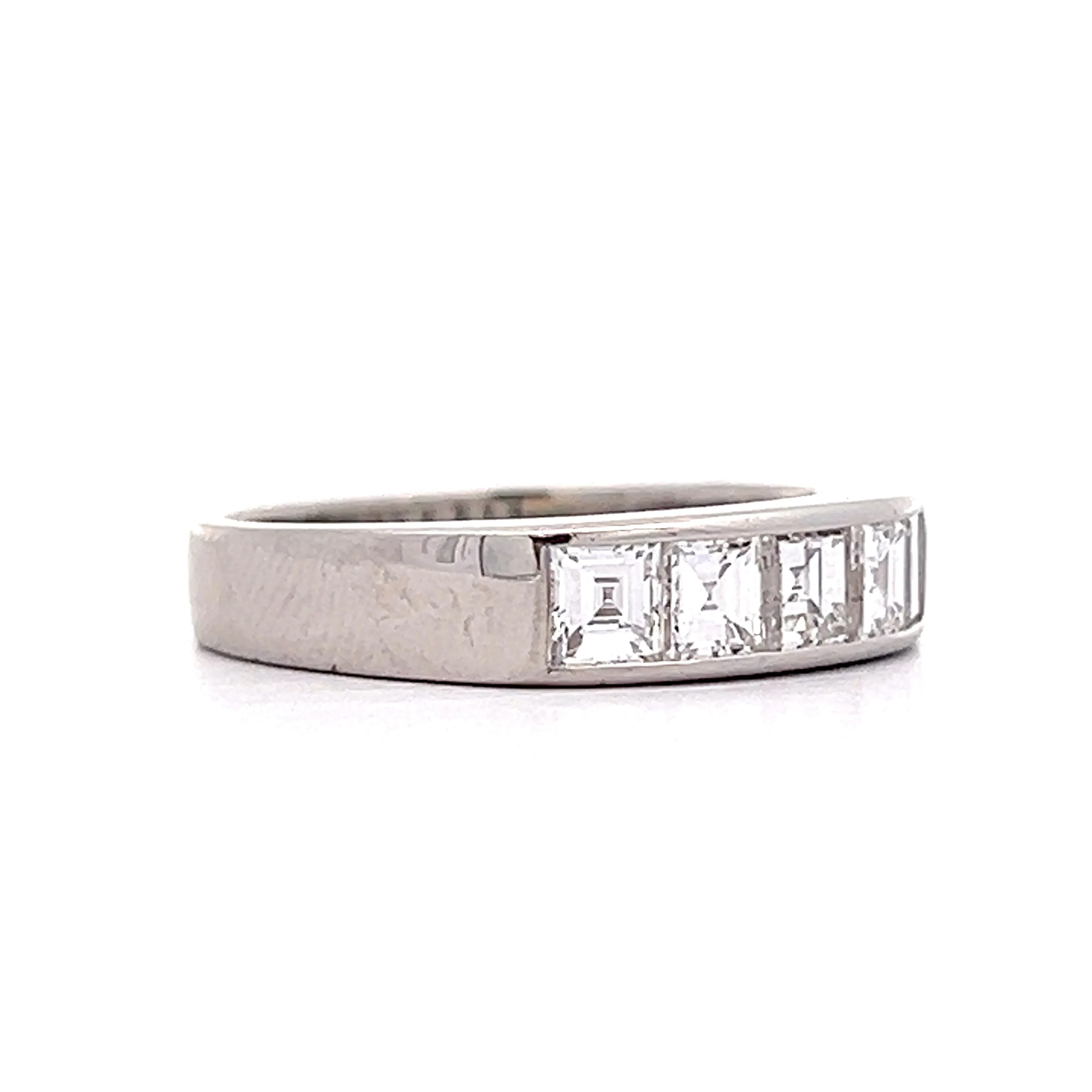 1.00 Square Step Cut Diamond Band in Platinum - Image 3