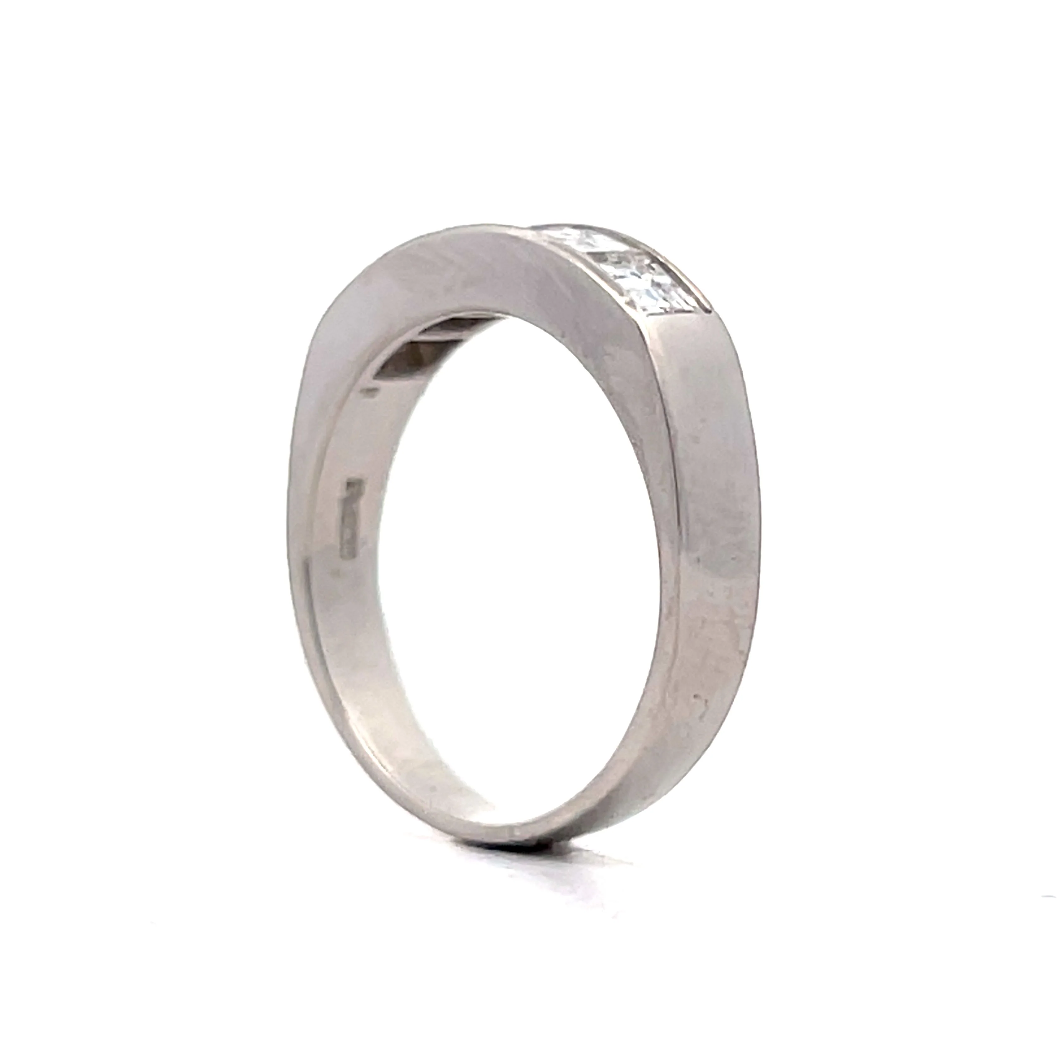 1.00 Square Step Cut Diamond Band in Platinum - Image 5