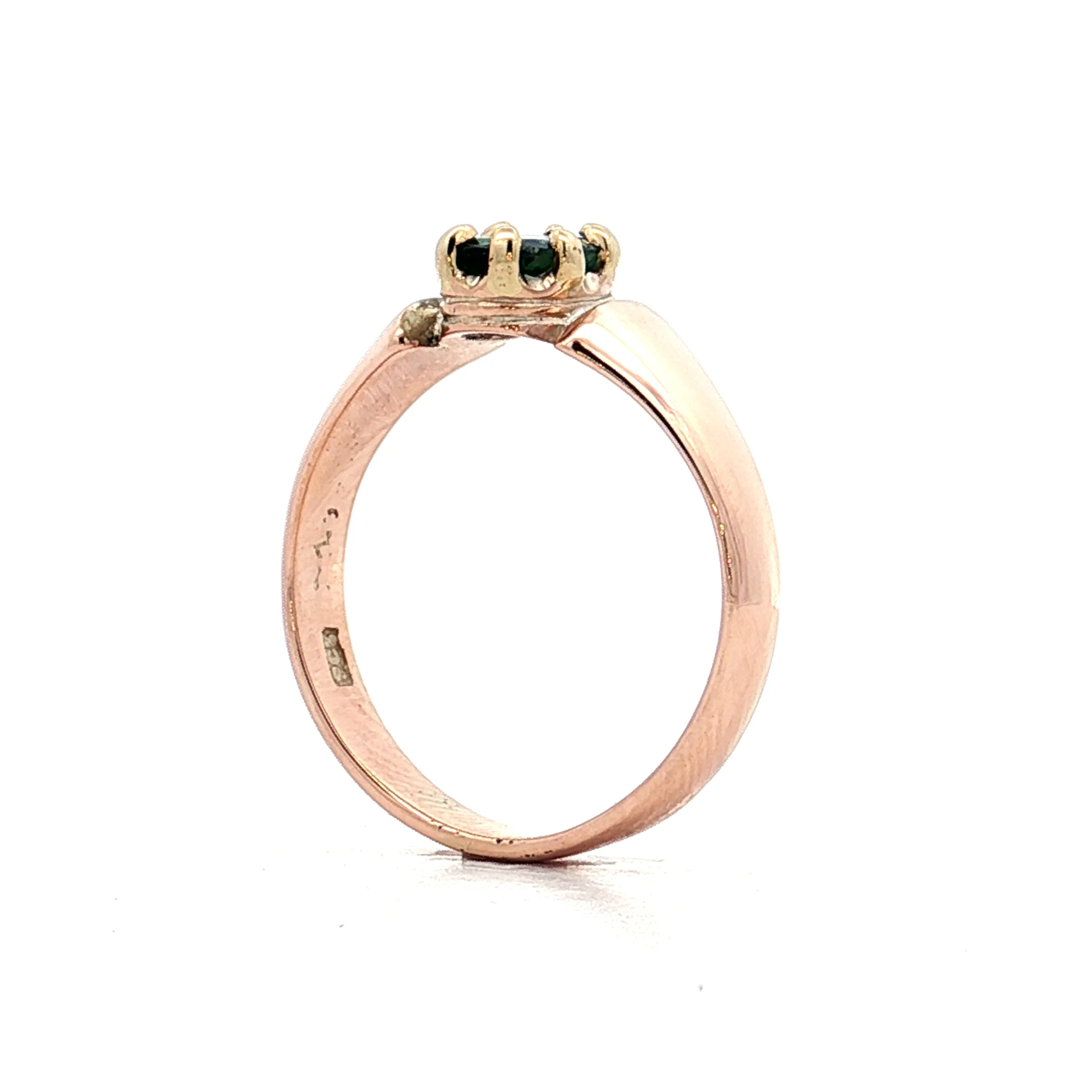 1.00 Vintage Oval Sapphire Engagement Ring 9k - Image 5
