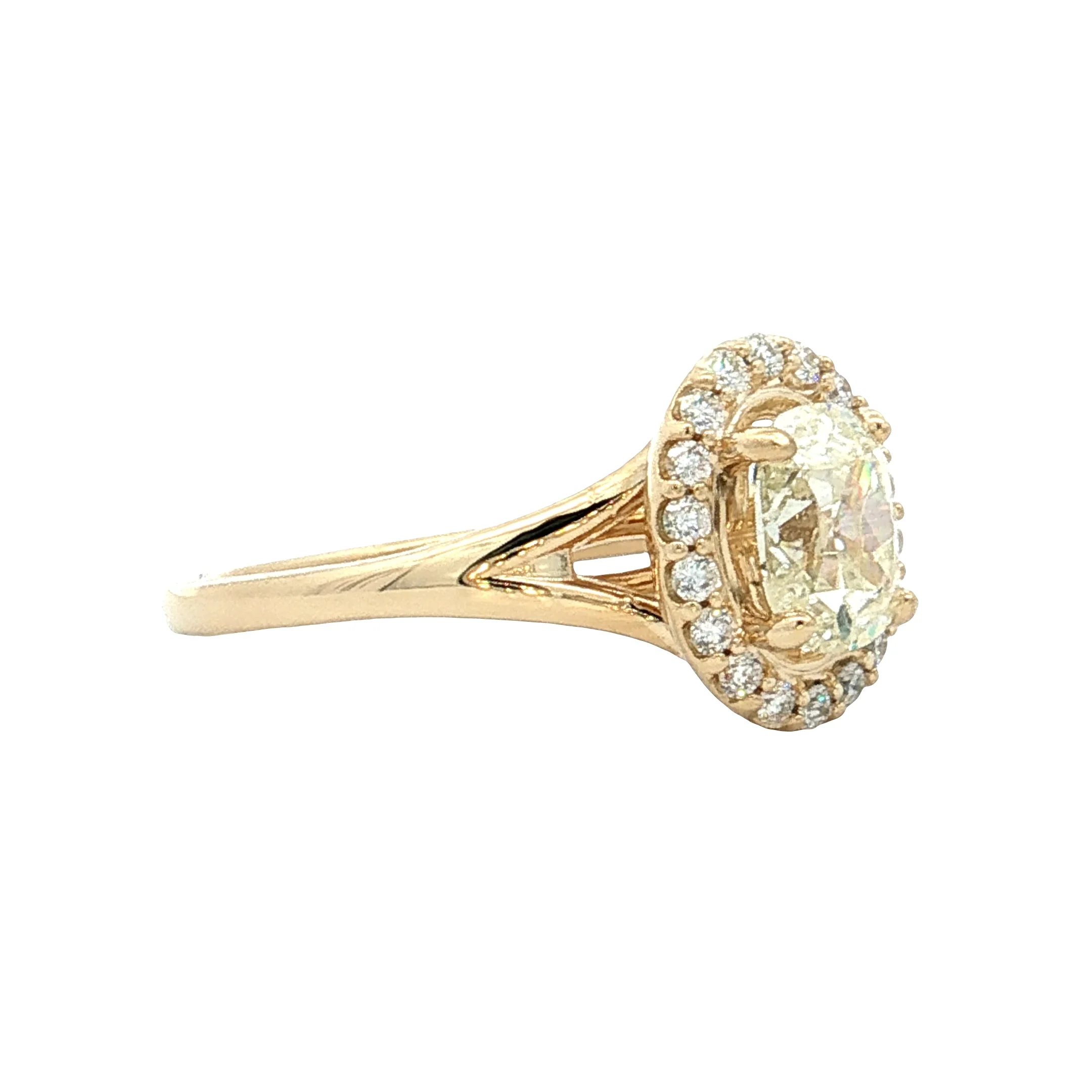 1.01 Antique Cushion Diamond Engagement Ring 14k - Image 3