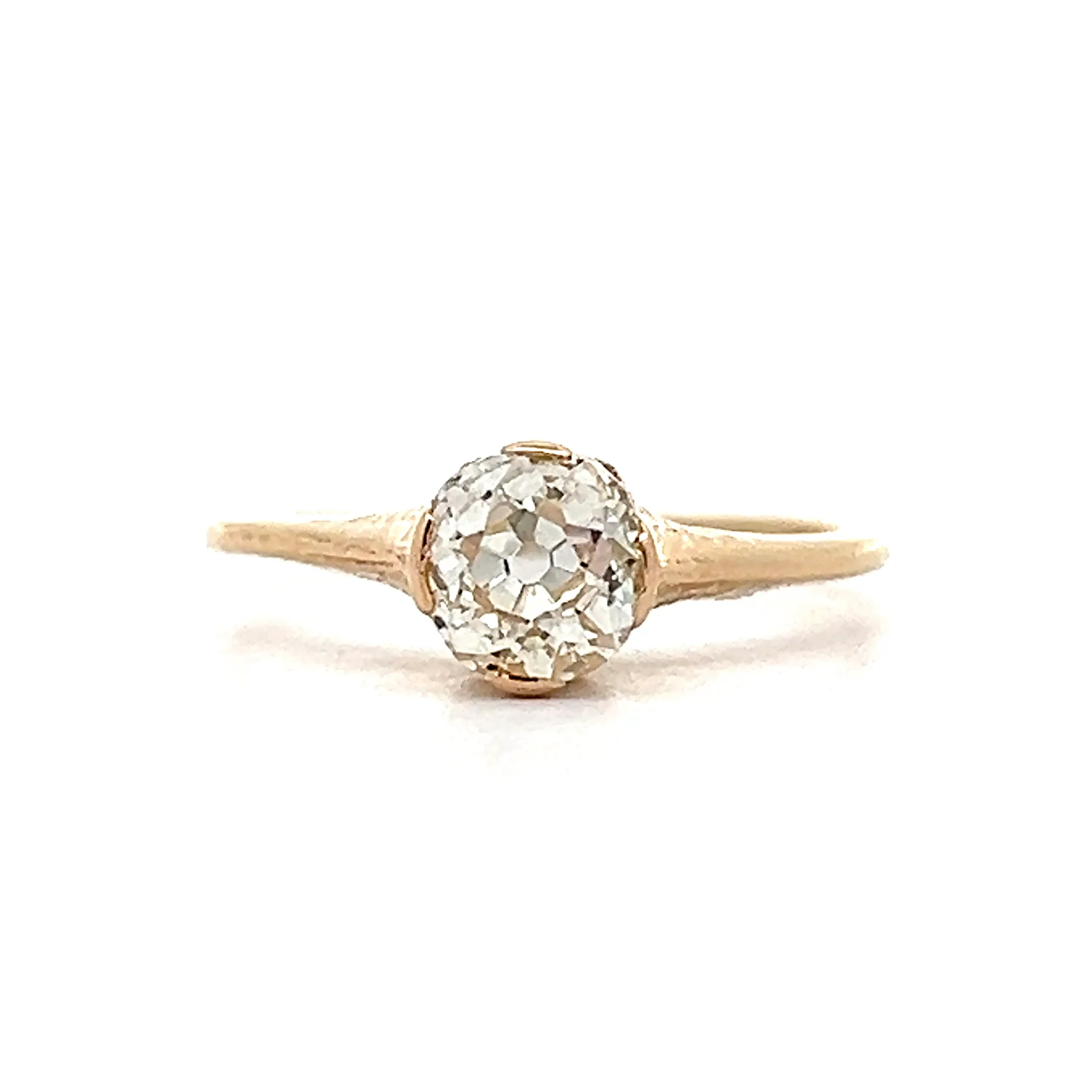 1.01 Antique Deco Solitaire Diamond Engagement Ring 14k
