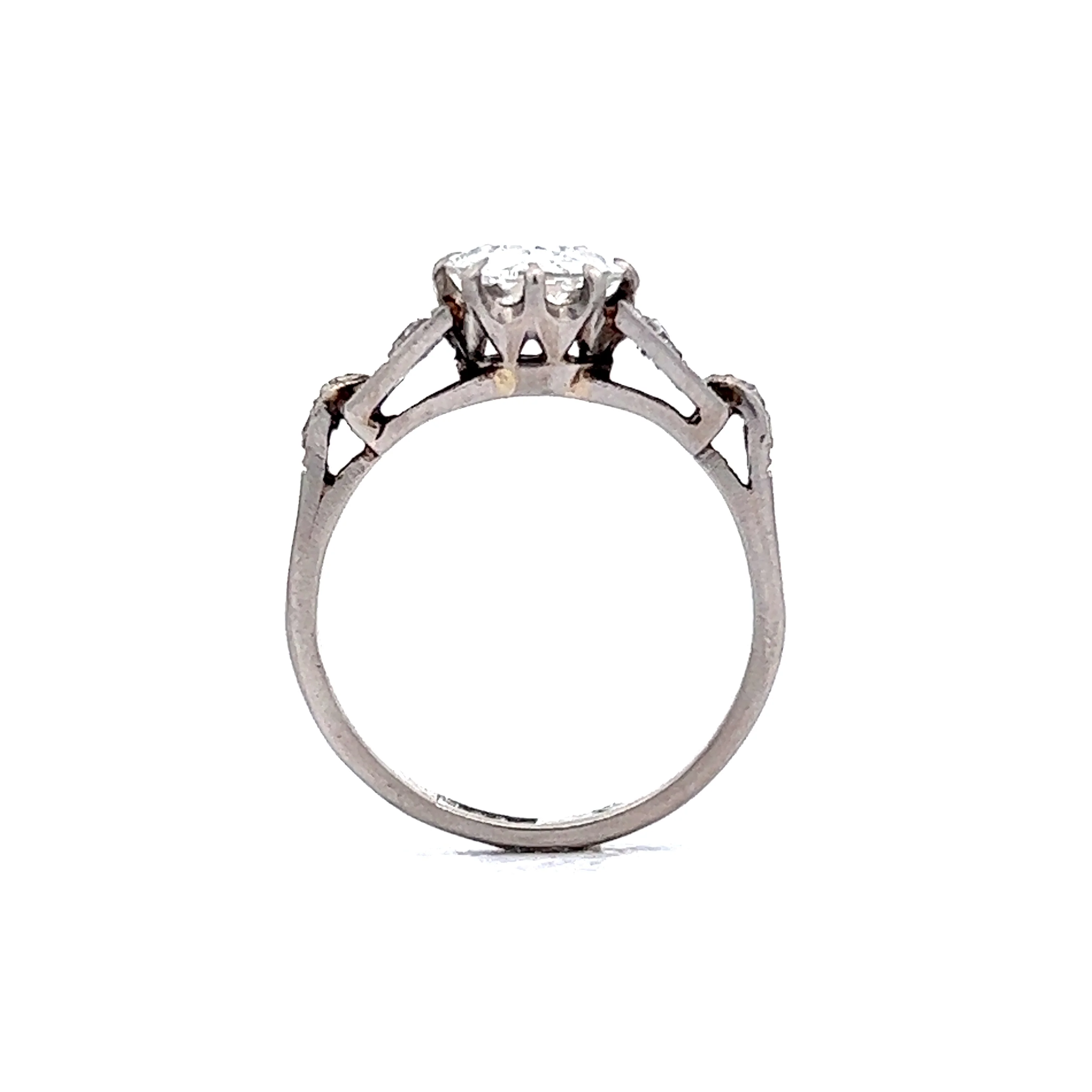 1.01 Art Deco Diamond Engagement Ring in Platinum - Image 4