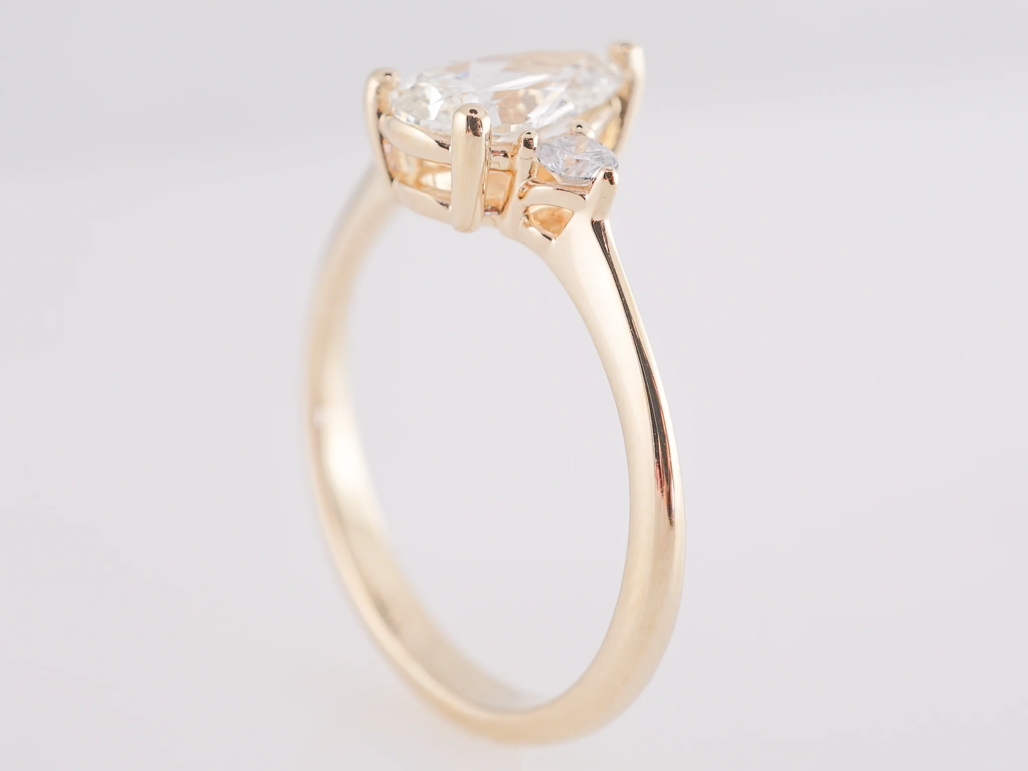 1.01 Carat GIA Pear Cut Diamond Engagement Ring in 14k - Image 2