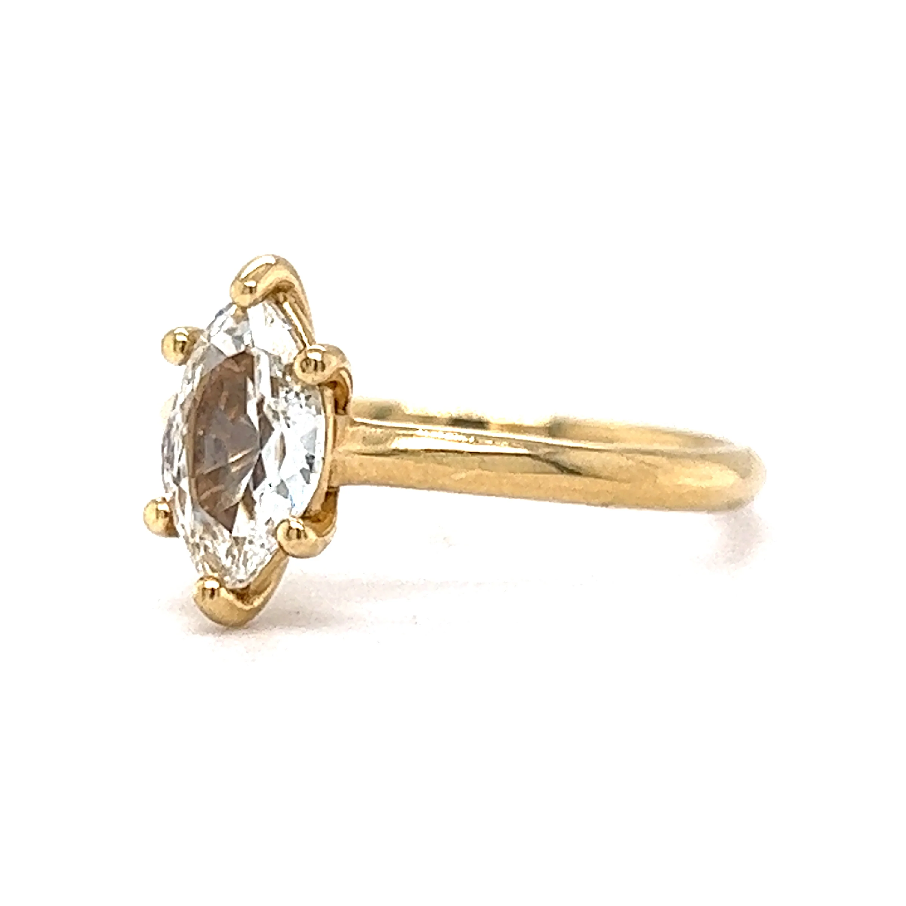 1.01 Carat Marquise Cut Diamond Engagement Ring in 14k - Image 2