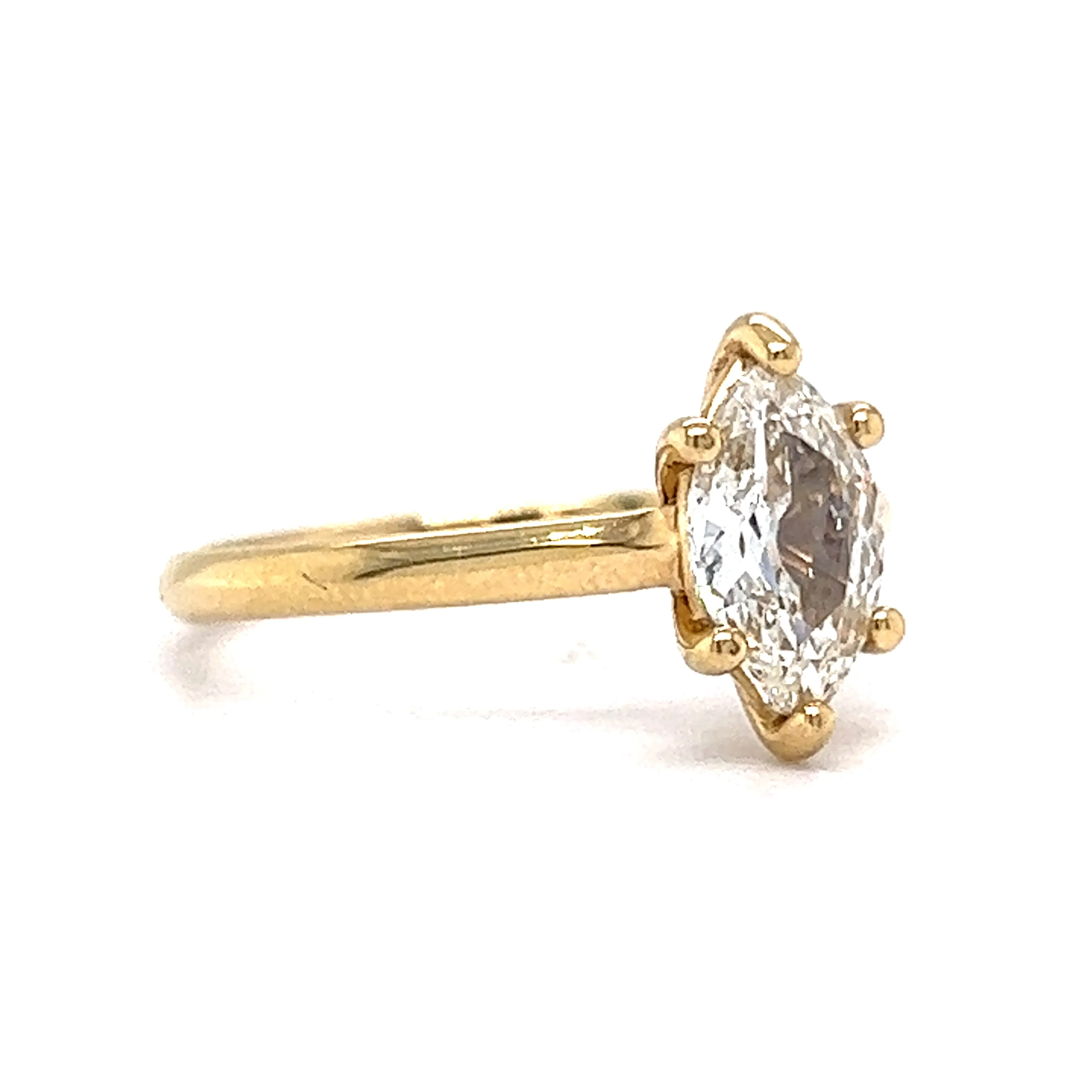 1.01 Carat Marquise Cut Diamond Engagement Ring in 14k - Image 3