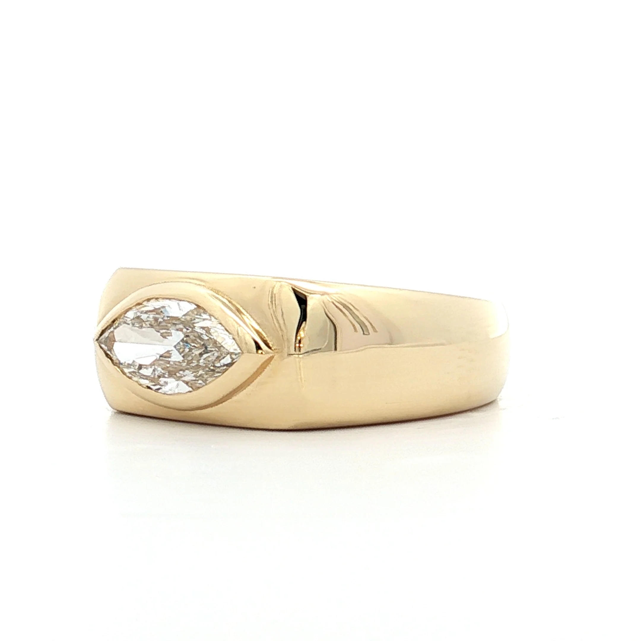 1.01 Chunky Marquise Diamond Right Hand Ring in 18k - Image 2