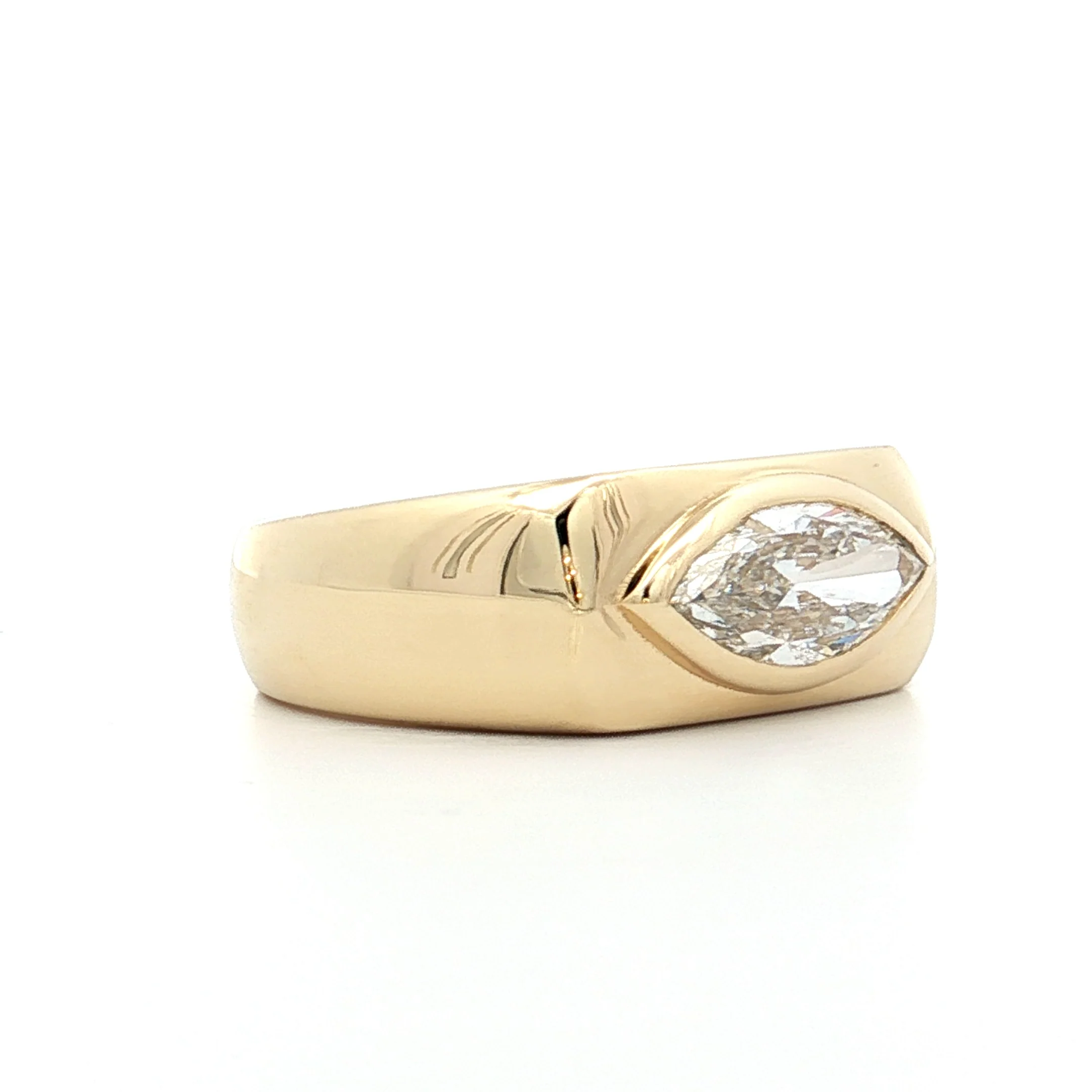 1.01 Chunky Marquise Diamond Right Hand Ring in 18k - Image 3