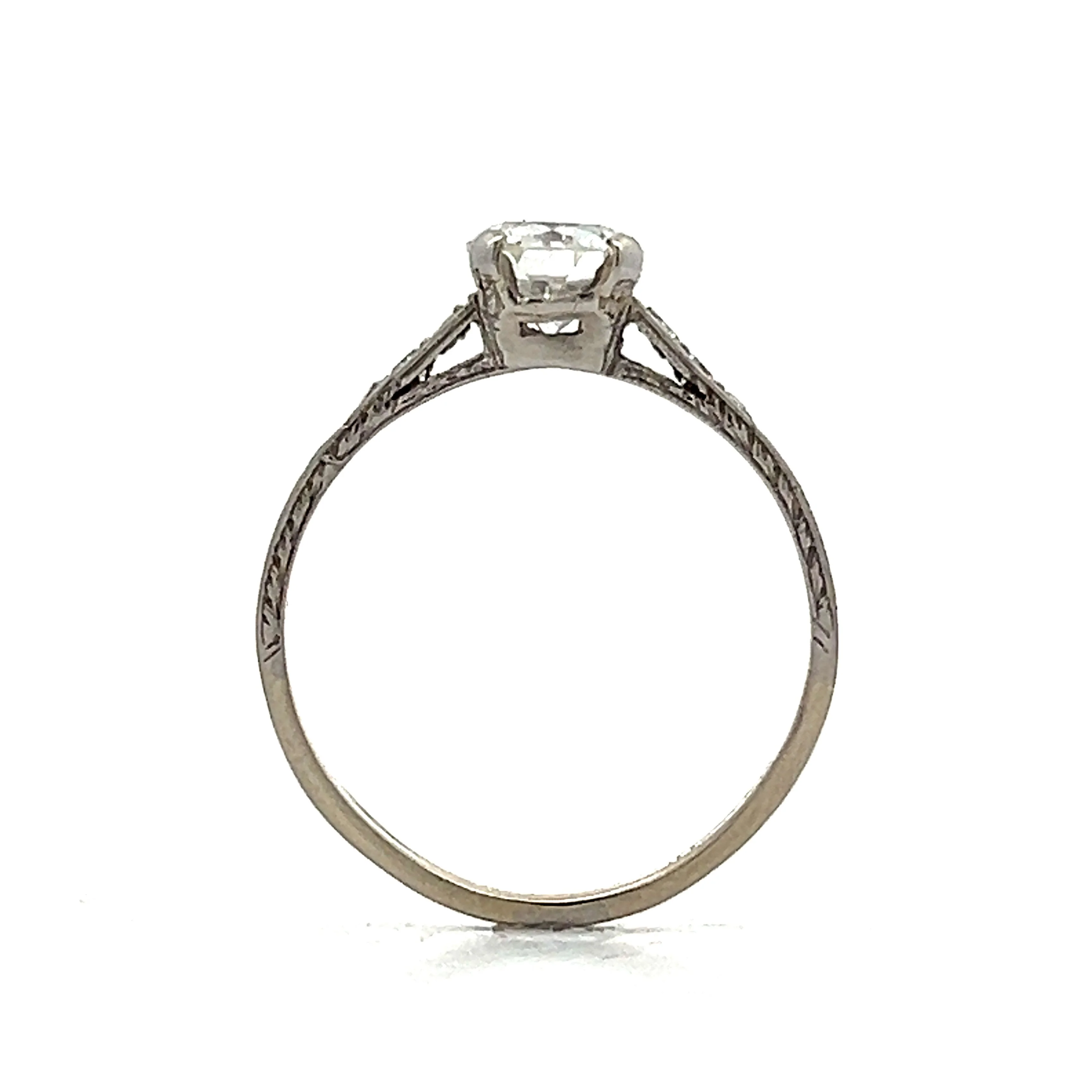 Tiffany & Co. Art Deco Engagement Ring in Platinum - Image 4