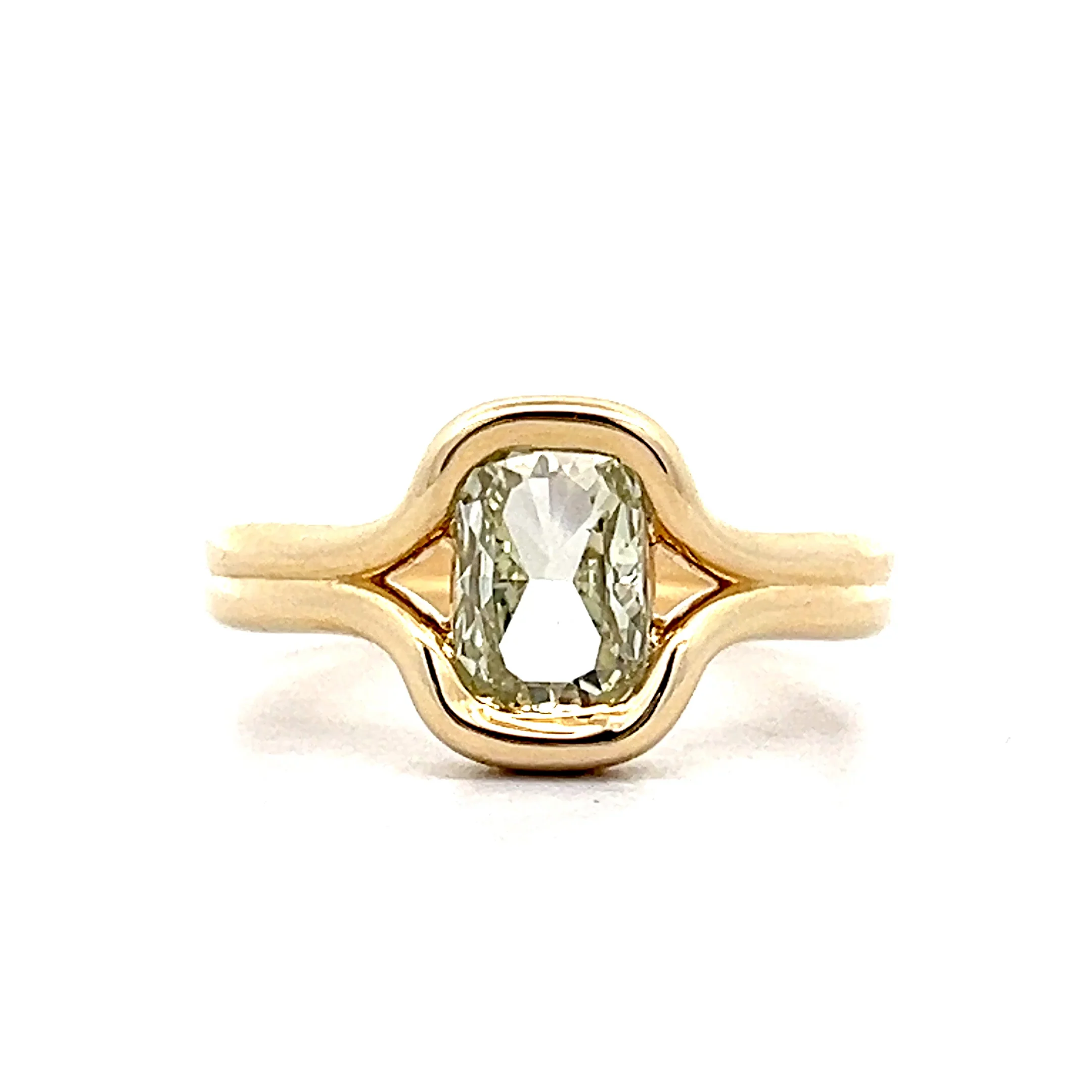 1.01 Cushion Diamond Engagement Ring in 14k