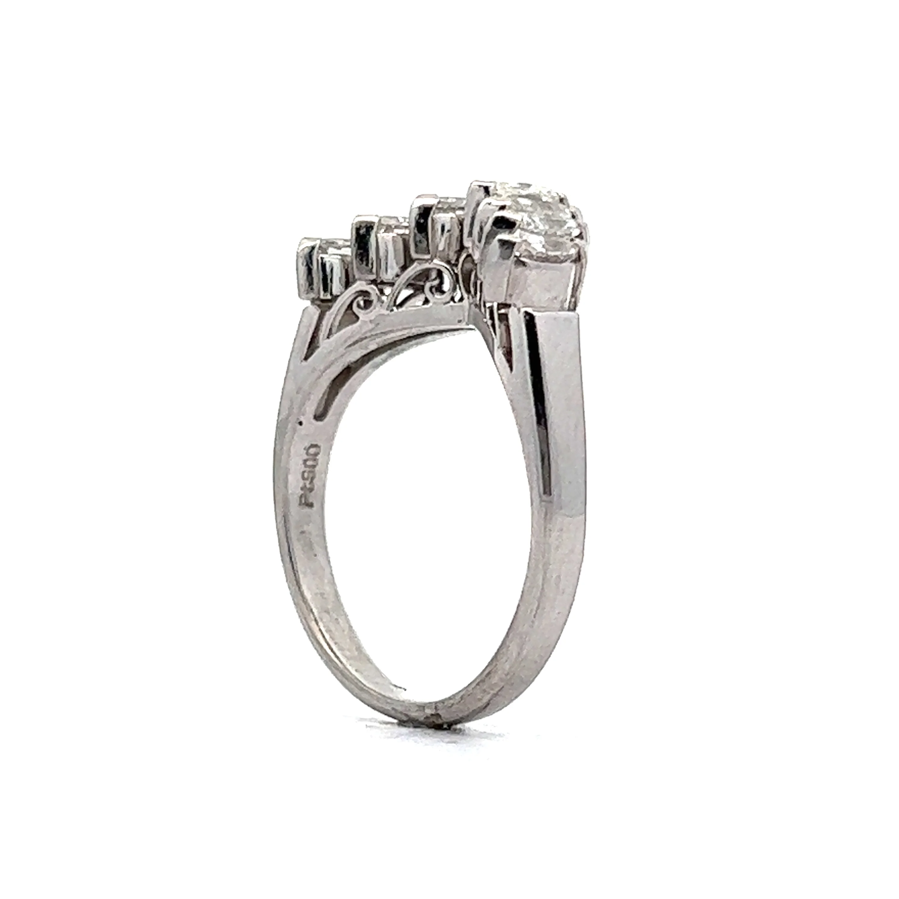 1.01 Diamond Tiara Wedding Band in Platinum - Image 5