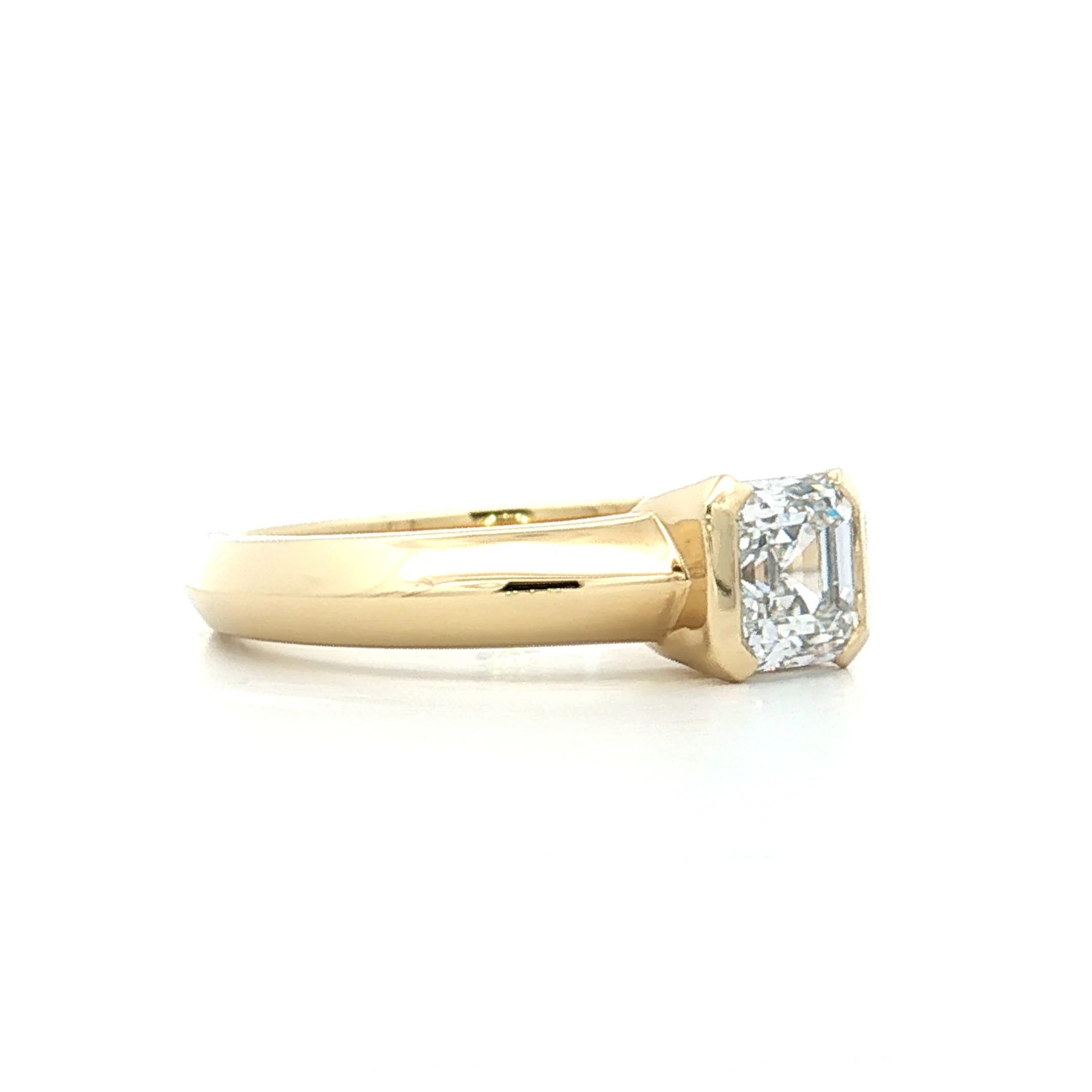 1.01 GIA Asscher Diamond Engagement Ring 18k - Image 3