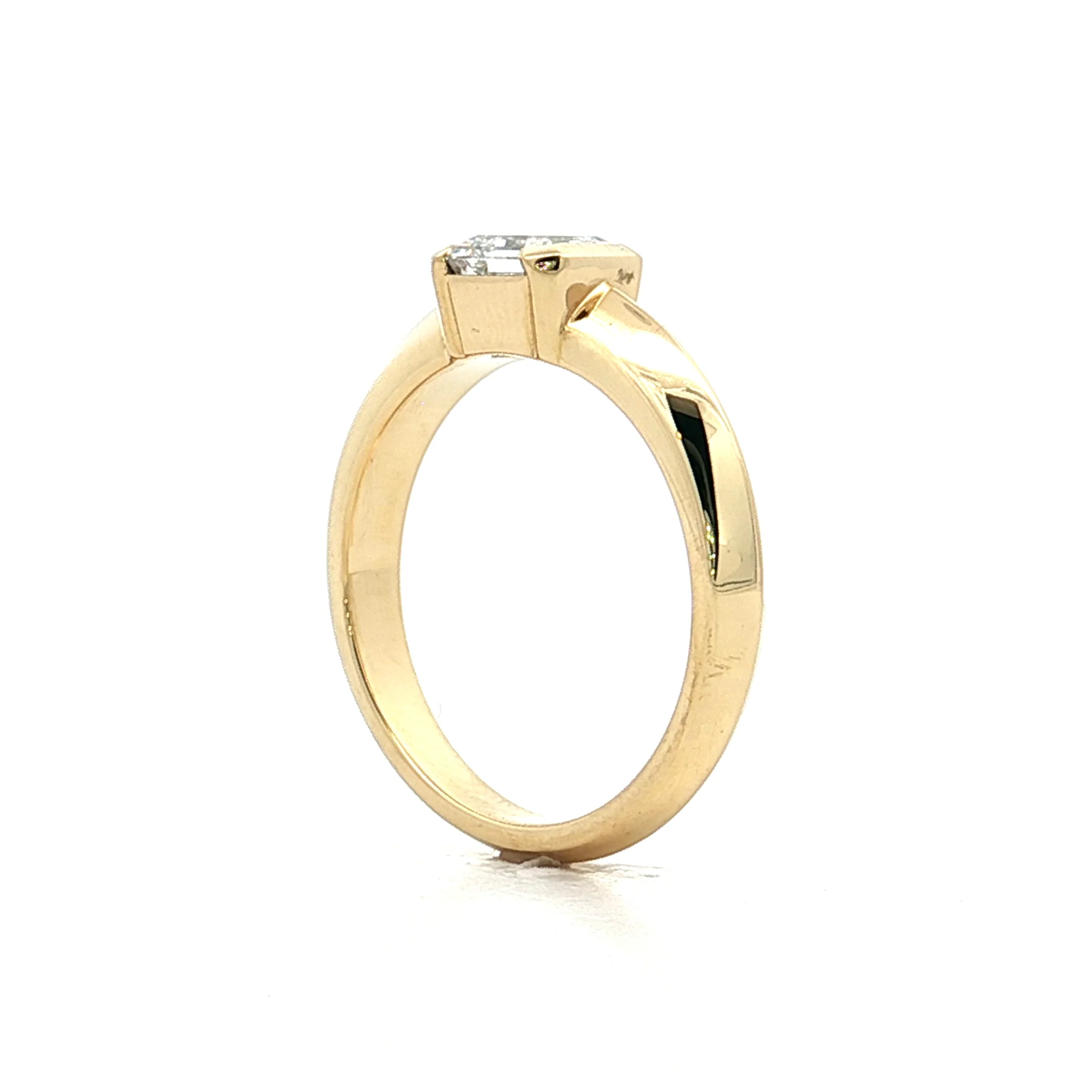 1.01 GIA Asscher Diamond Engagement Ring 18k - Image 5