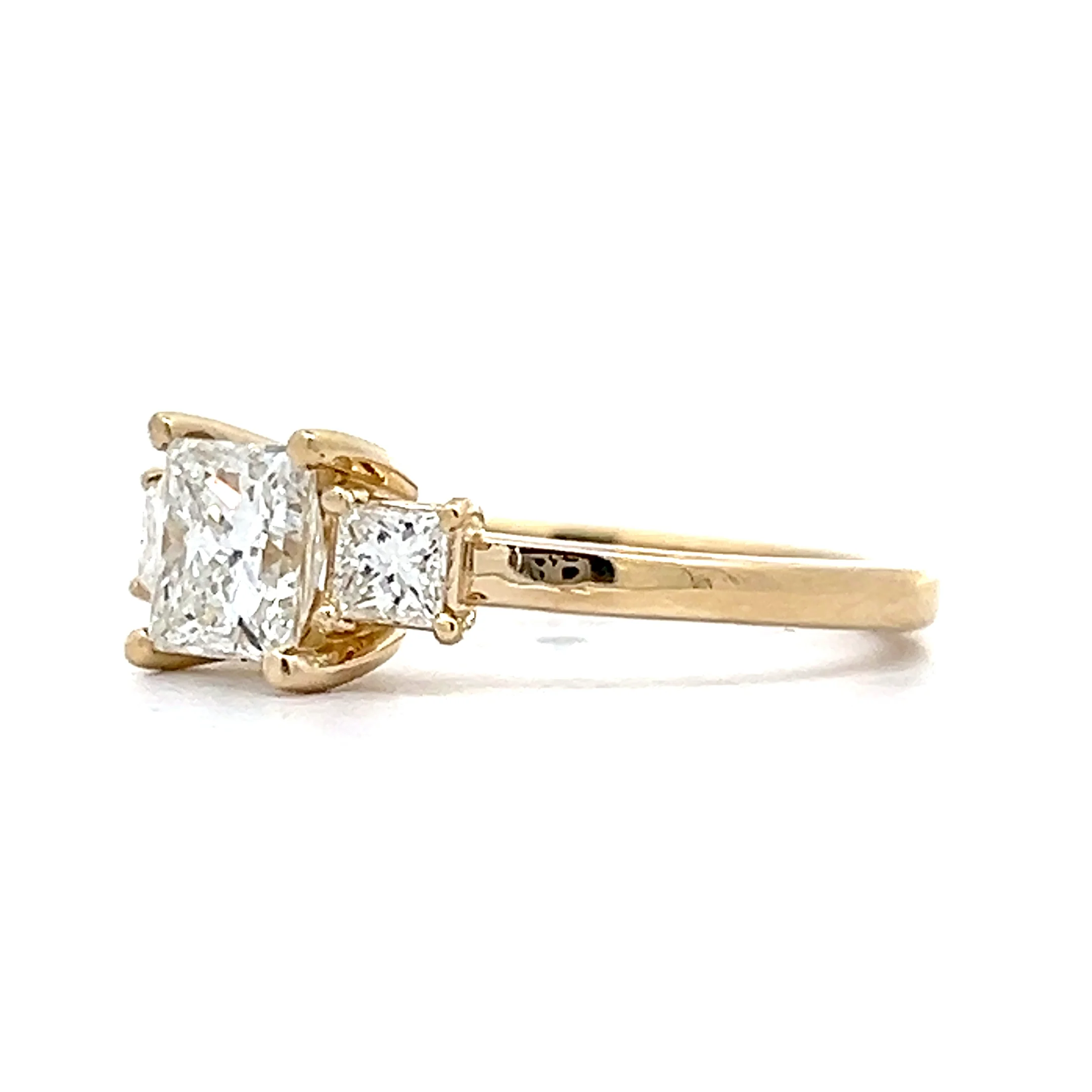 1.01 GIA Princess Cut Diamond Engagement Ring in 14k - Image 2