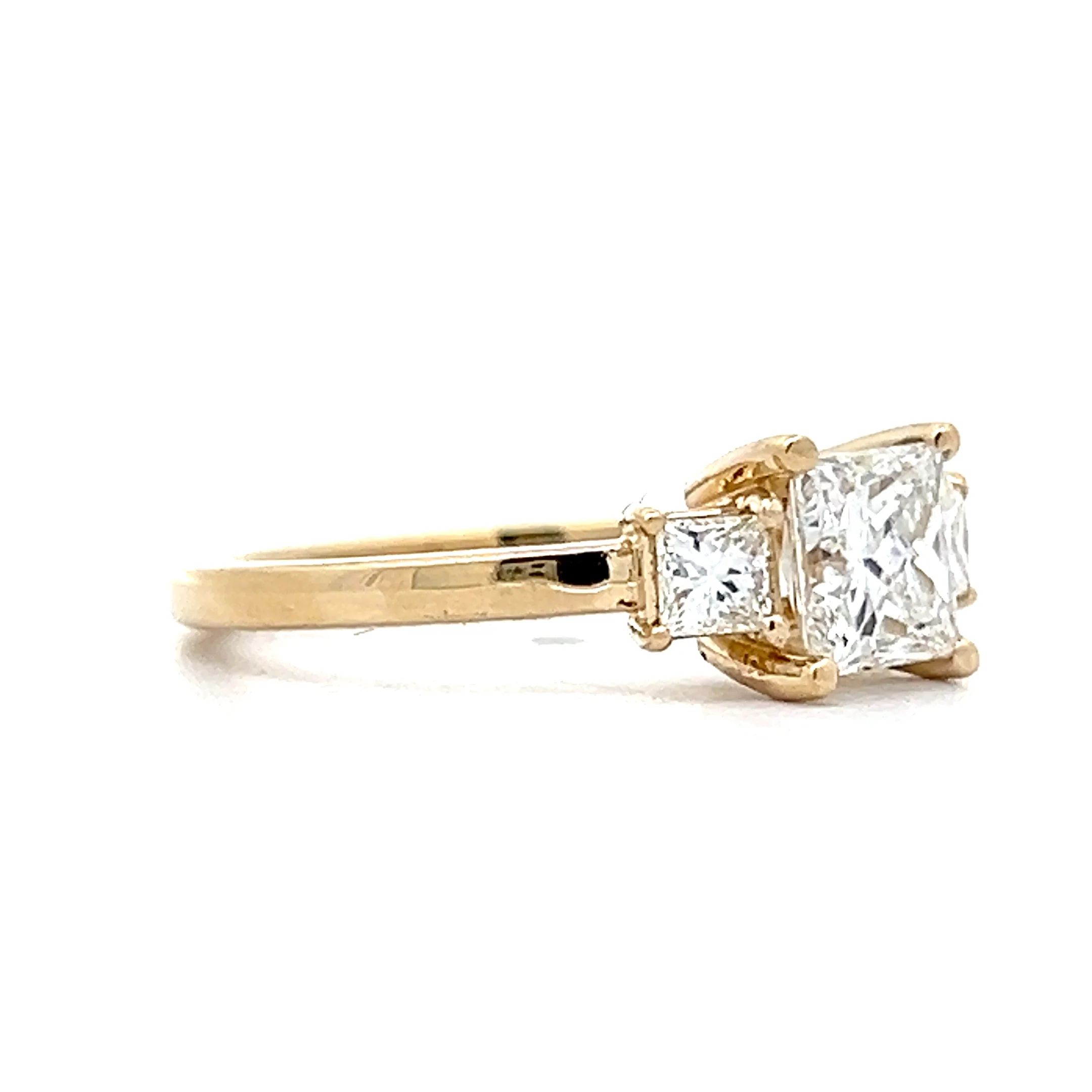 1.01 GIA Princess Cut Diamond Engagement Ring in 14k - Image 3