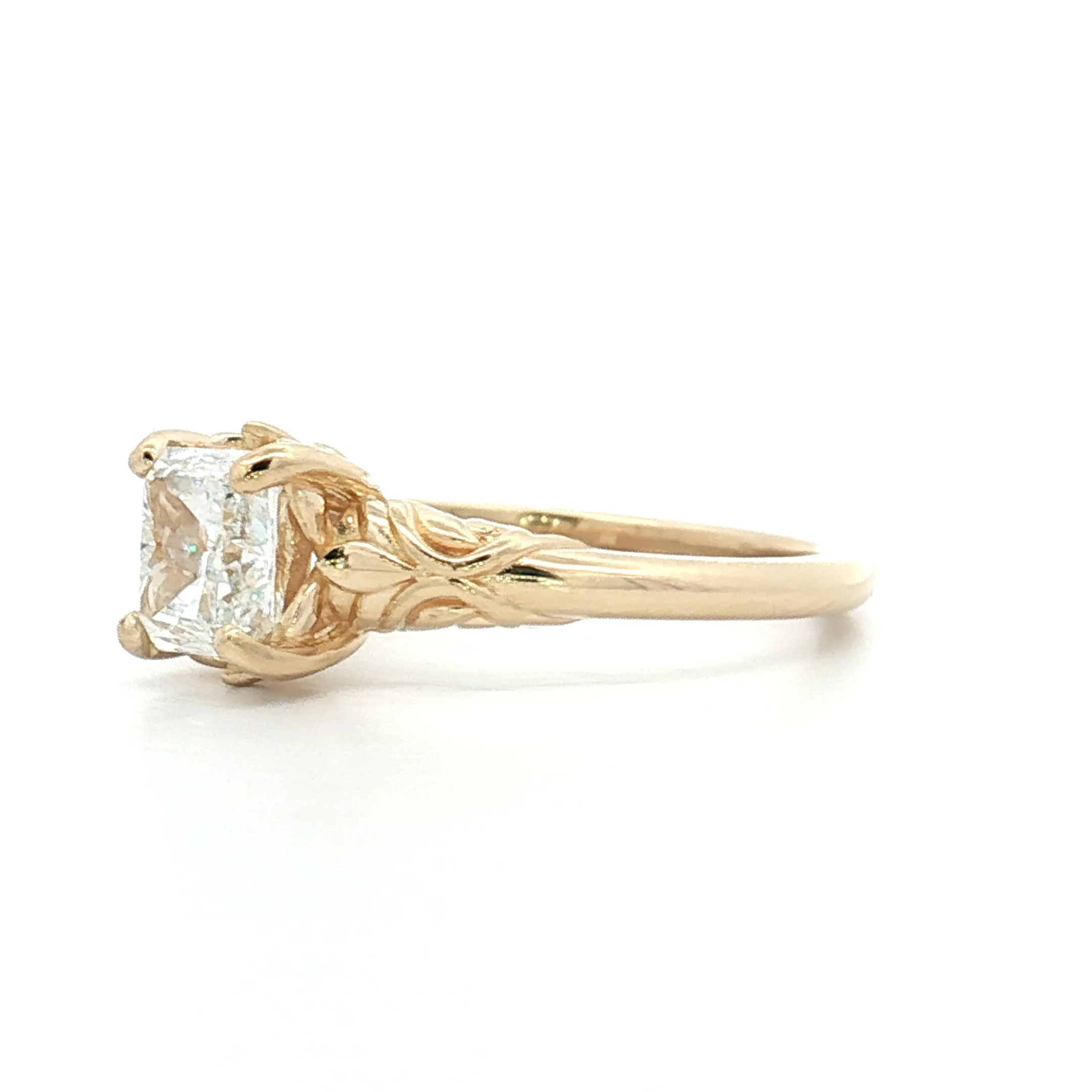 1.01 GIA Radiant Cut Diamond Engagement Ring 14k - Image 2