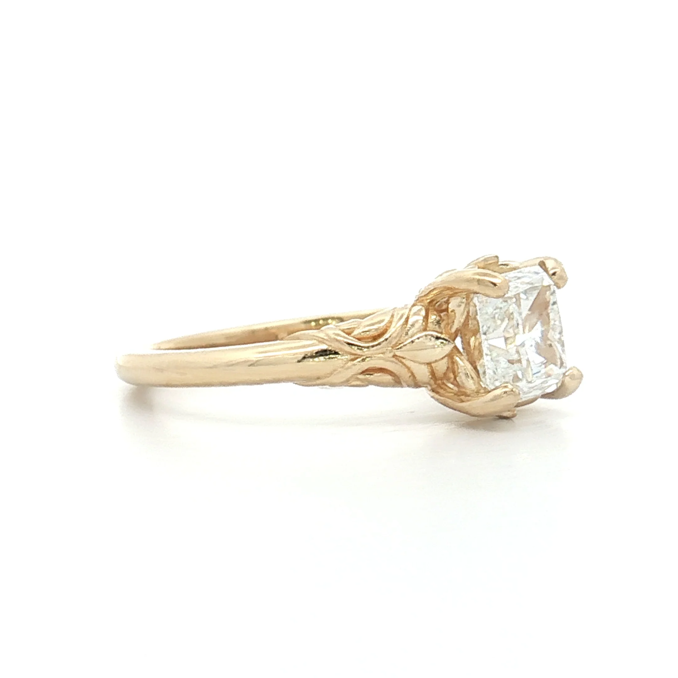 1.01 GIA Radiant Cut Diamond Engagement Ring 14k - Image 3