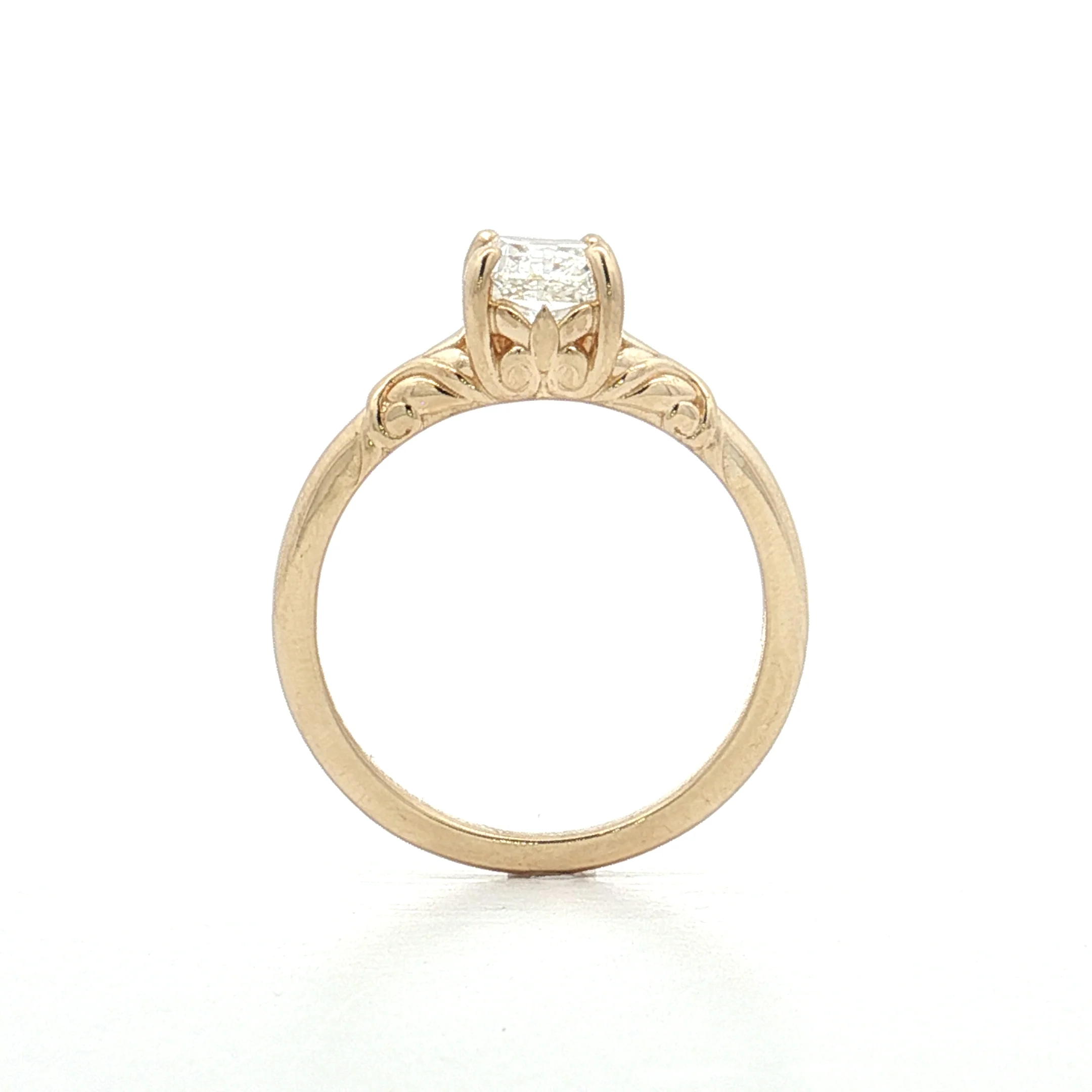 1.01 GIA Radiant Cut Diamond Engagement Ring 14k - Image 4