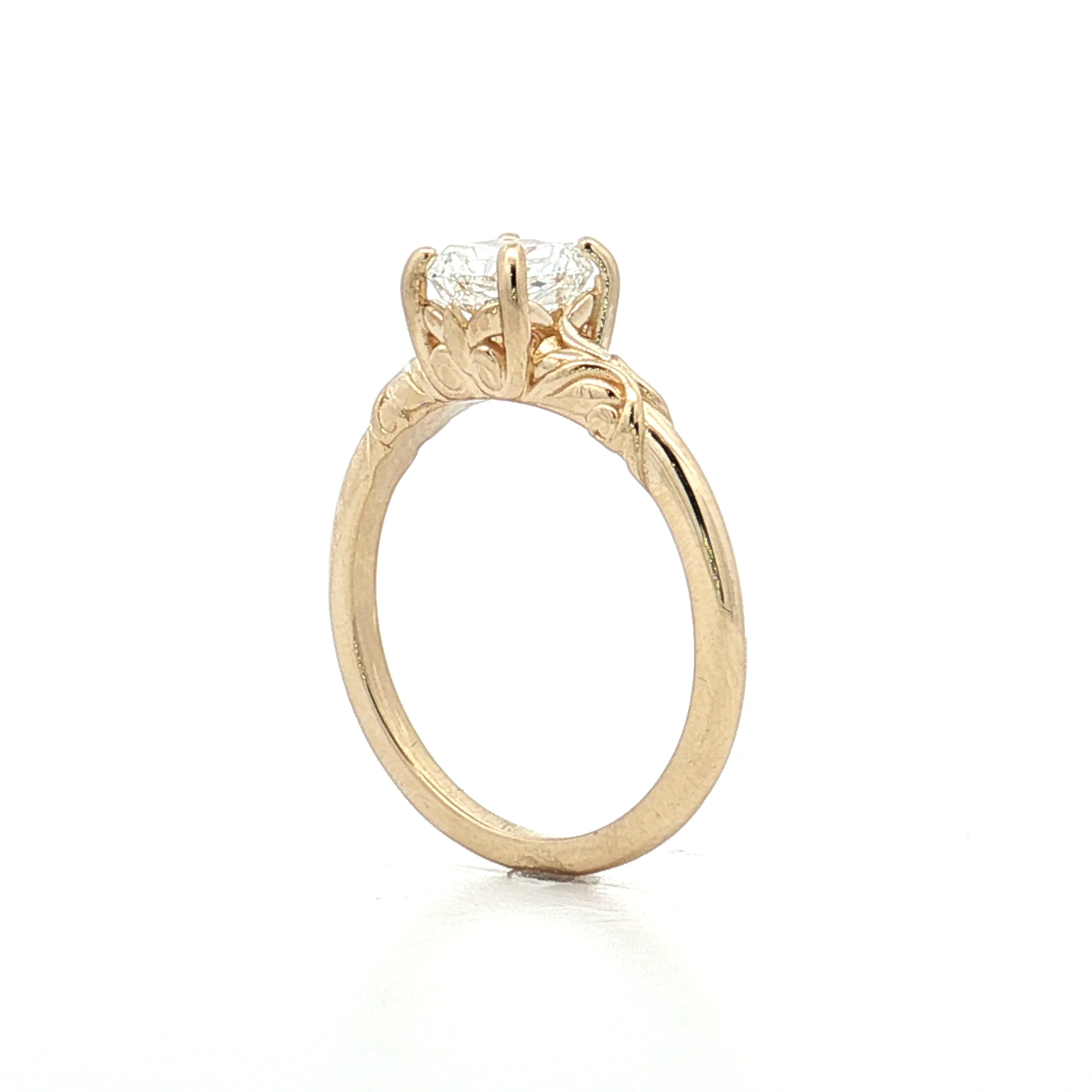 1.01 GIA Radiant Cut Diamond Engagement Ring 14k - Image 5