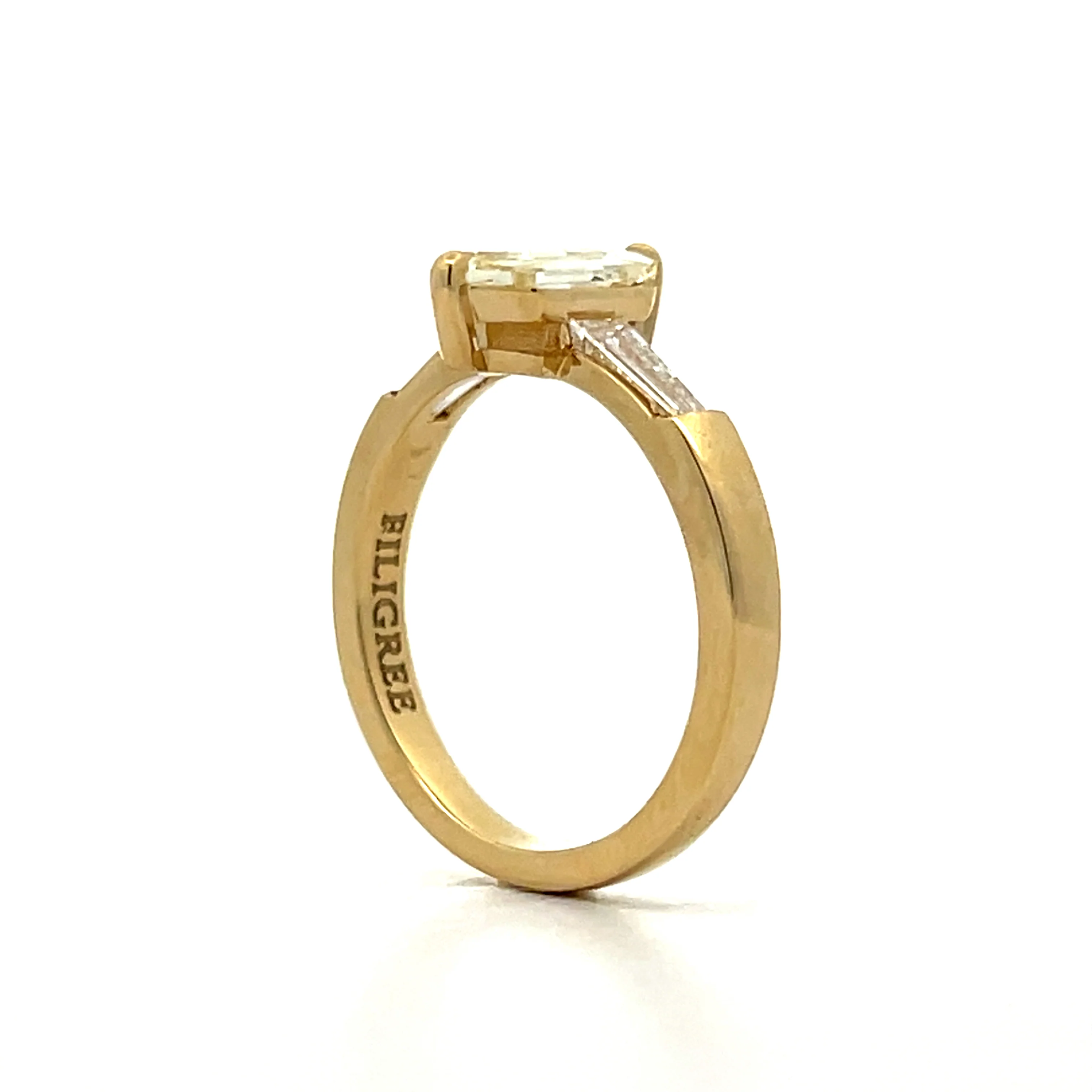 1.01 Hexagon Diamond Engagement Ring in 14k - Image 5
