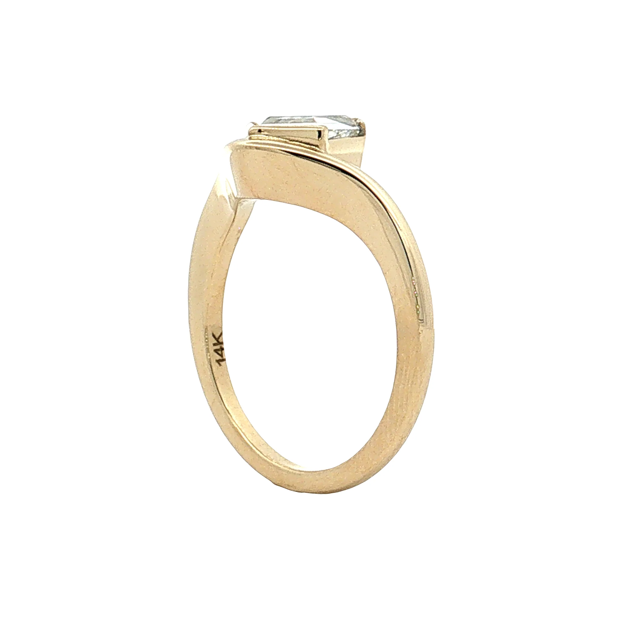 1.01 Kite Diamond Engagement Ring 14k Yellow Gold - Image 5