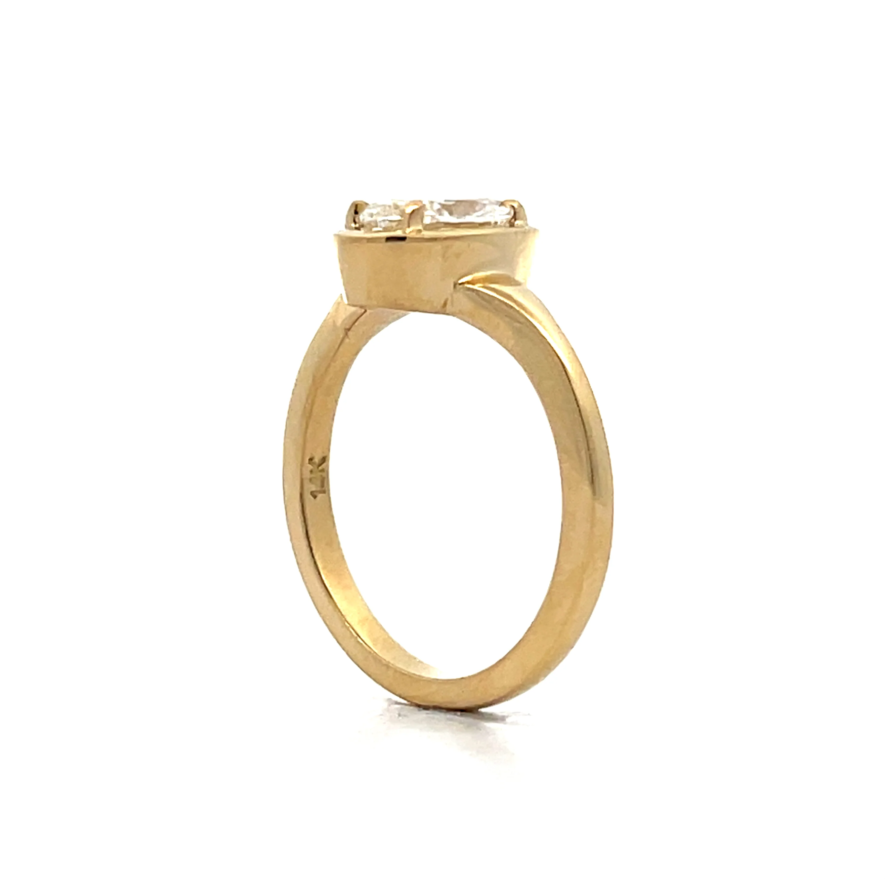 1.01 Marquise Diamond Engagement Ring in 14k Yellow Gold - Image 5
