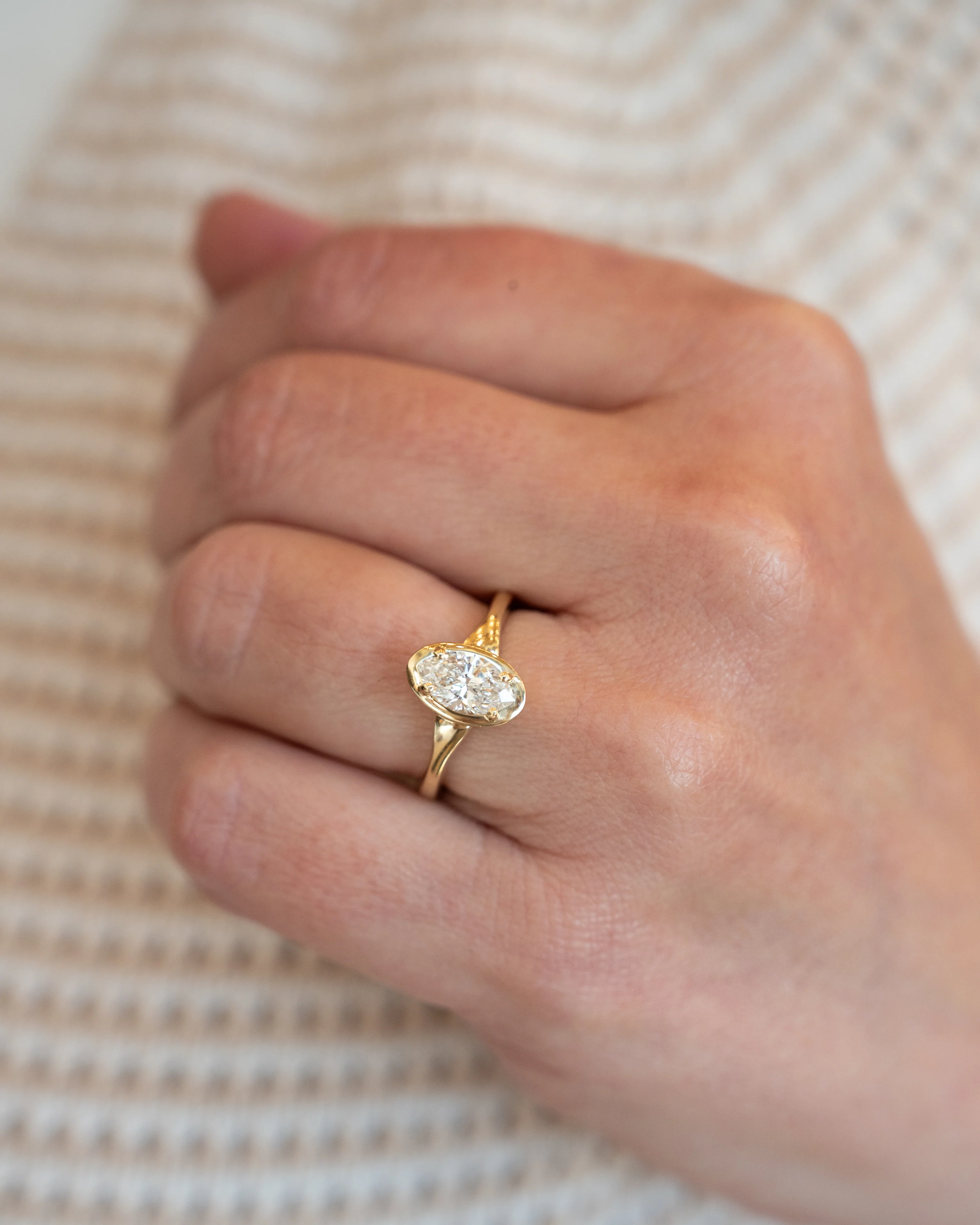 1.01 Marquise Diamond Engagement Ring in 14k Yellow Gold - Image 7