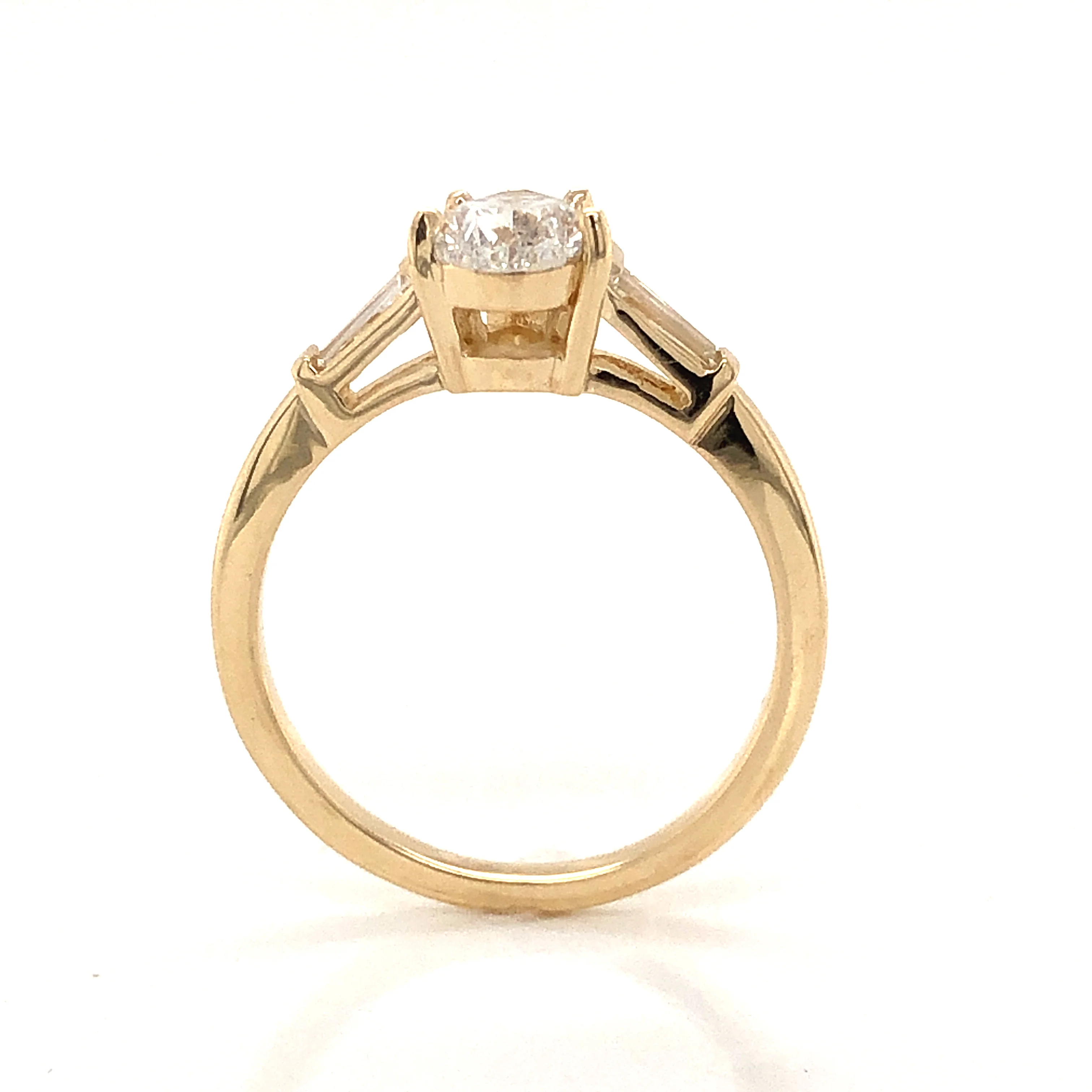 1.01 Pear Cut Diamond Engagement Ring in 14k Yellow Gold - Image 4