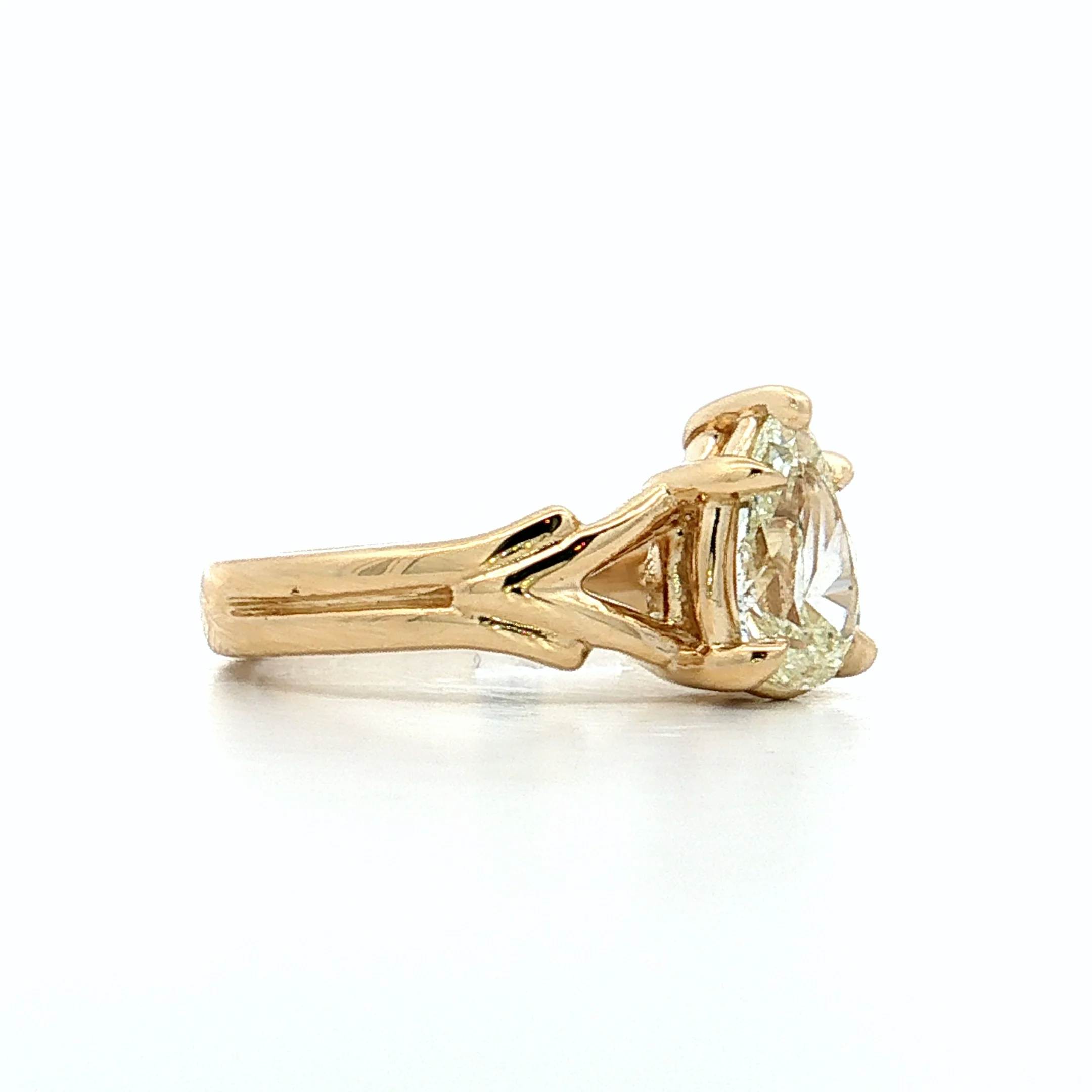 1.01 Pear Diamond Engagement Ring 14k Yellow Gold - Image 3