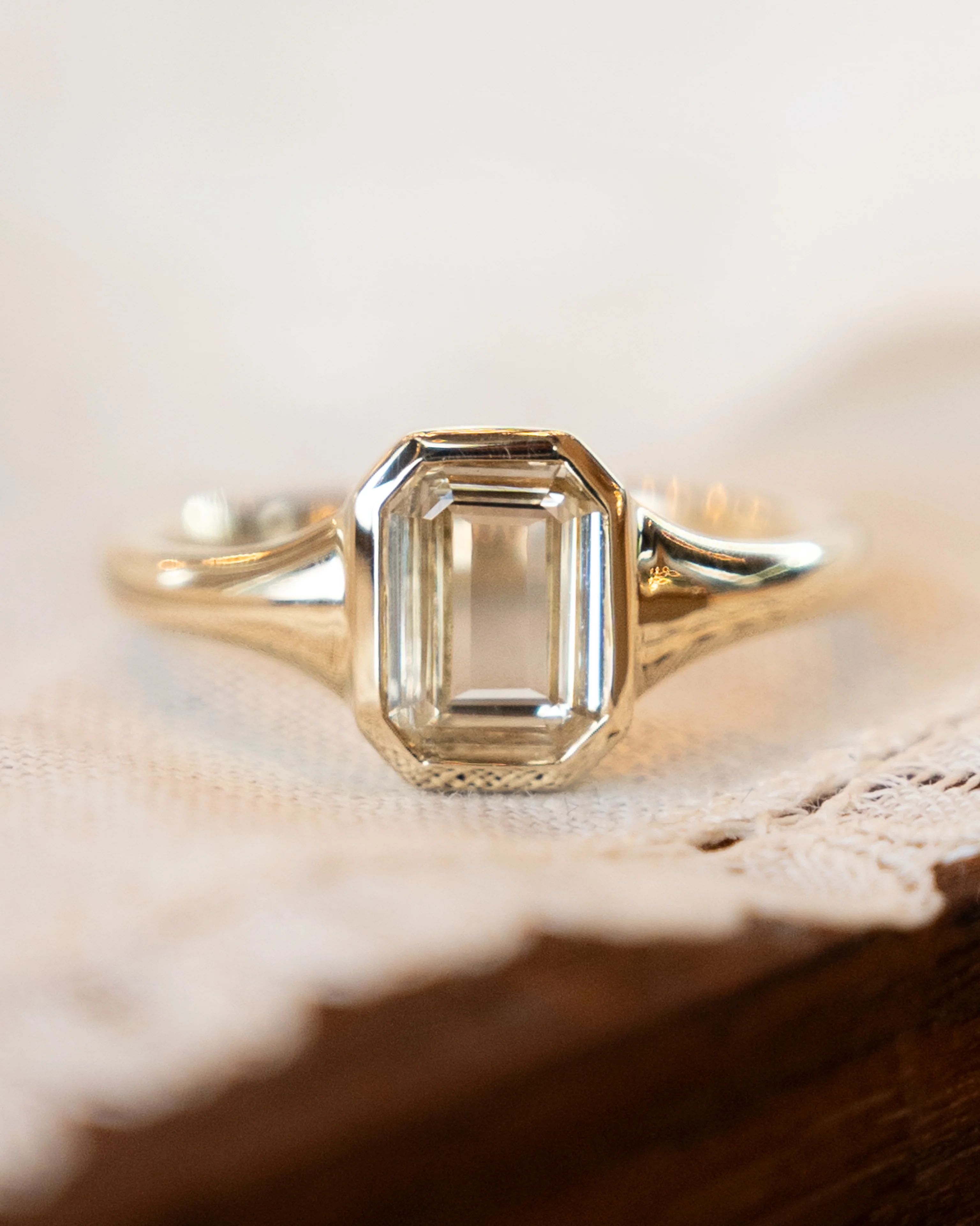 1.01 Portrait Cut Diamond Engagement Ring in 14k - Image 6