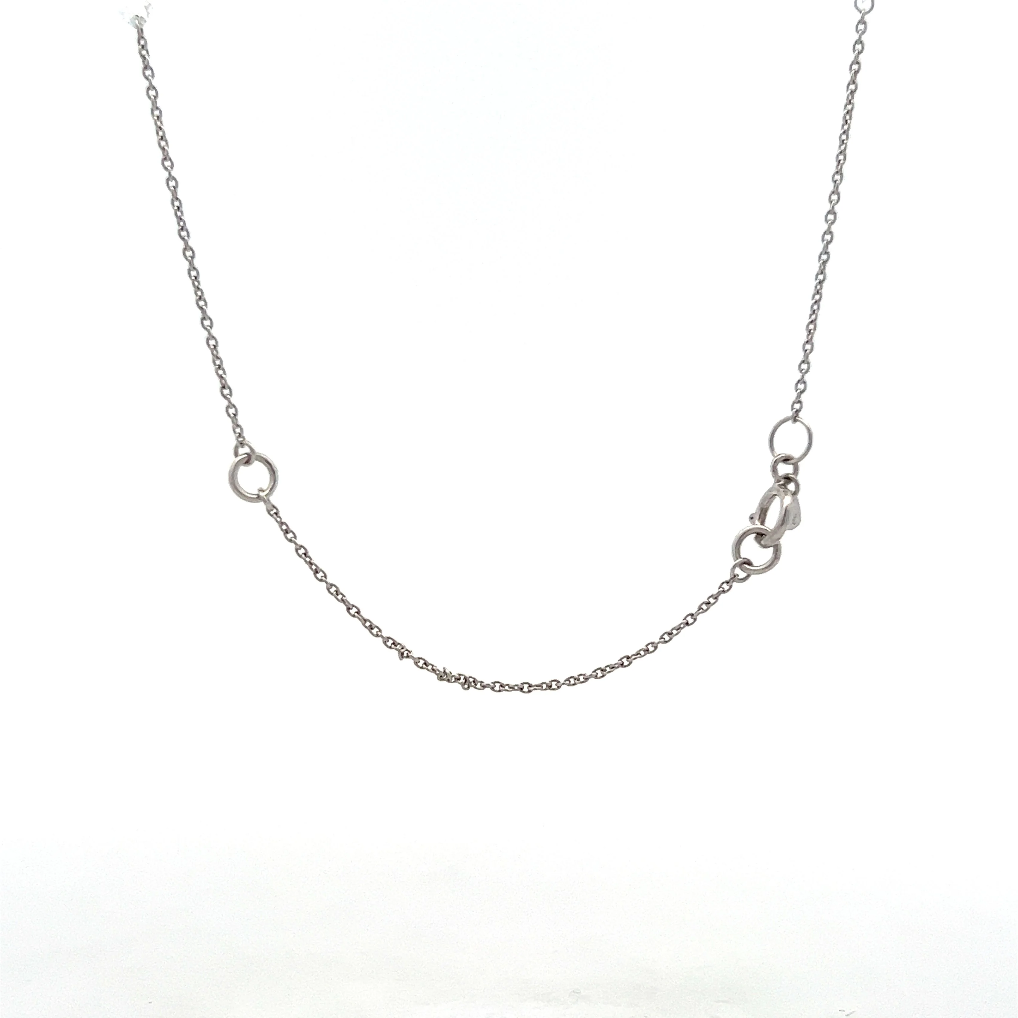 1.01 Rose Cut Diamond Necklace in 18k White Gold - Image 4