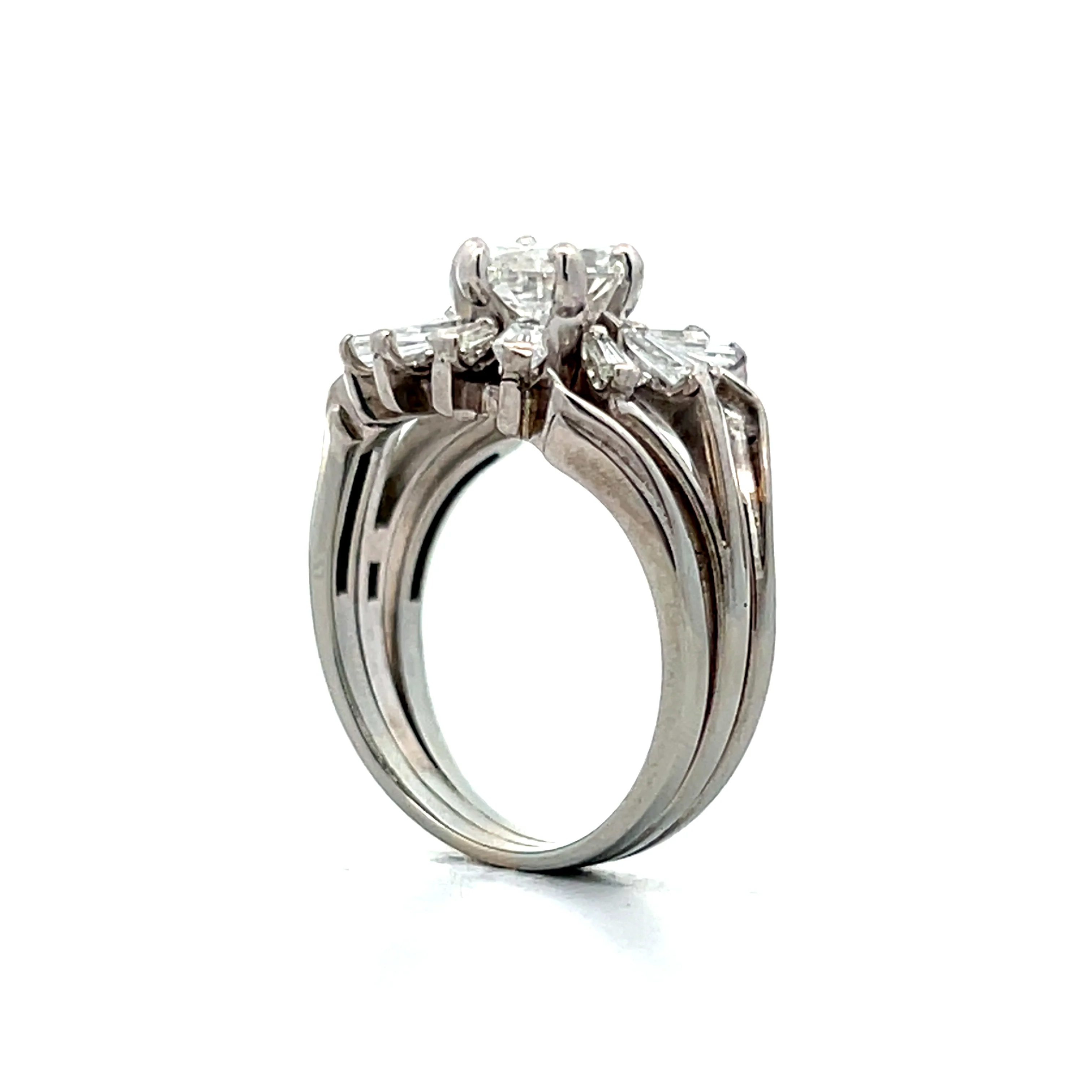 1.01 Vintage Jabel Oval Diamond Ring in 18k White Gold - Image 5