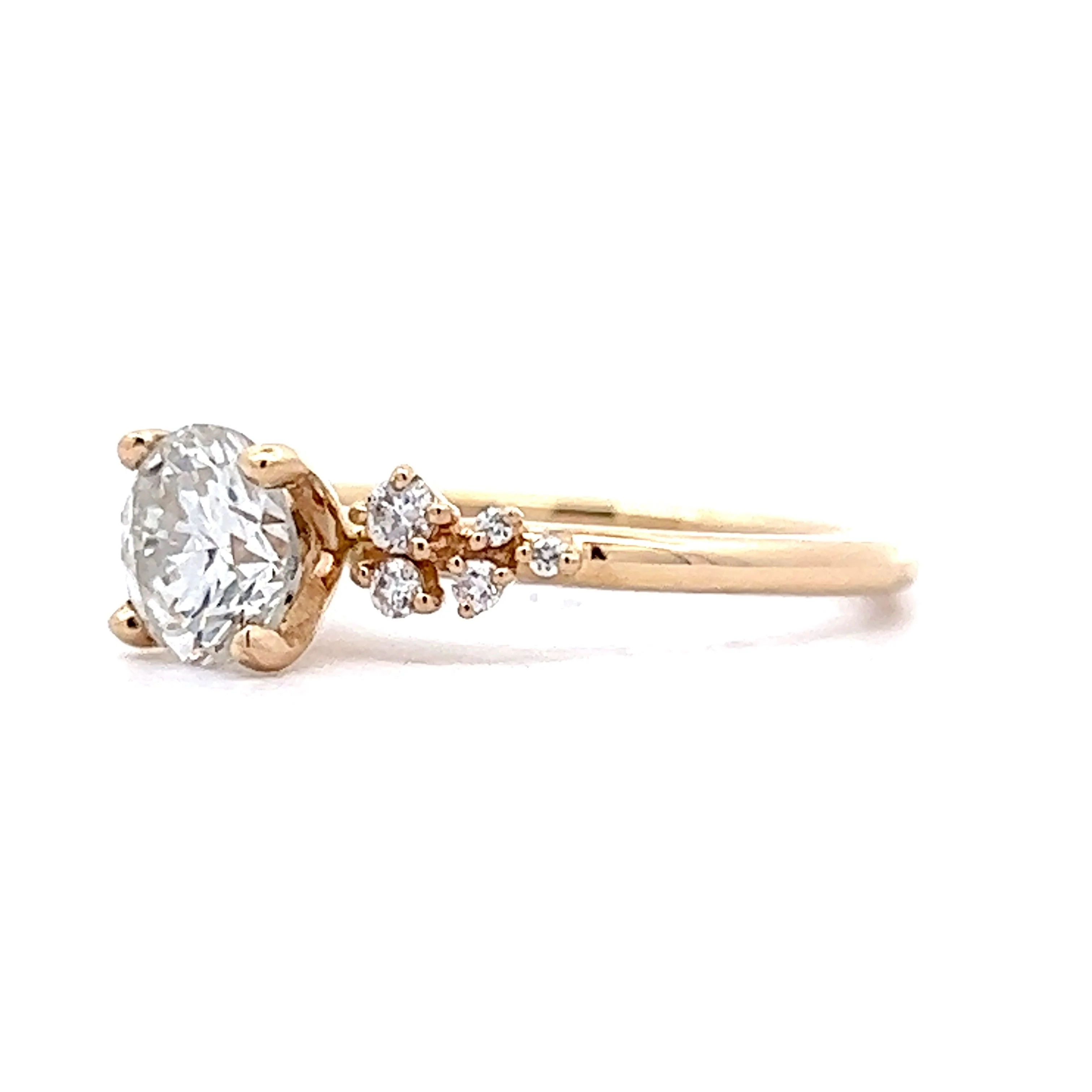 .87 Solitaire Diamond Engagement Ring in 14k Yellow Gold - Image 2