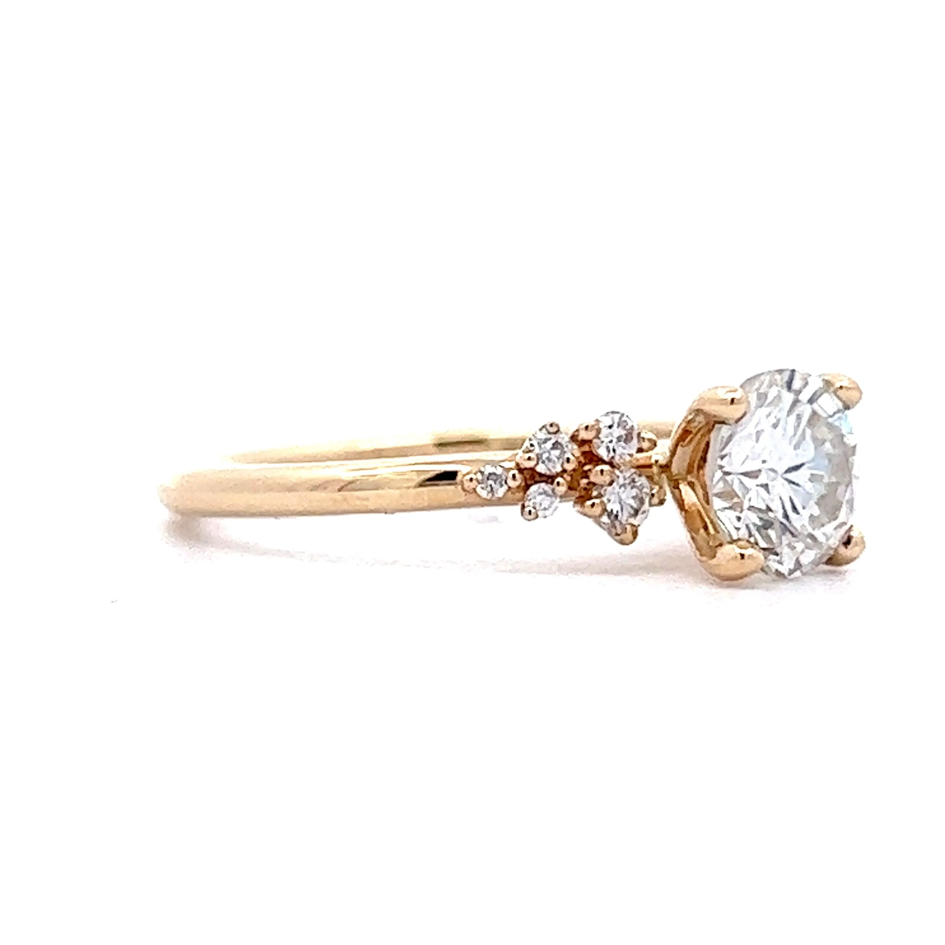 .87 Solitaire Diamond Engagement Ring in 14k Yellow Gold - Image 3
