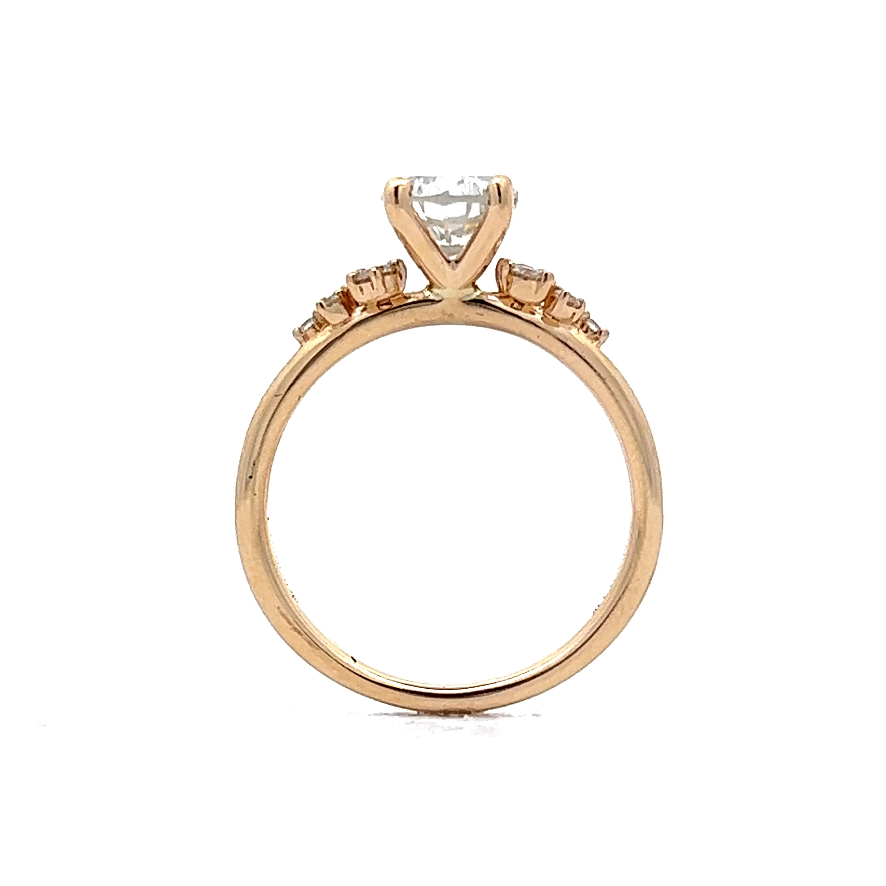 .87 Solitaire Diamond Engagement Ring in 14k Yellow Gold - Image 4