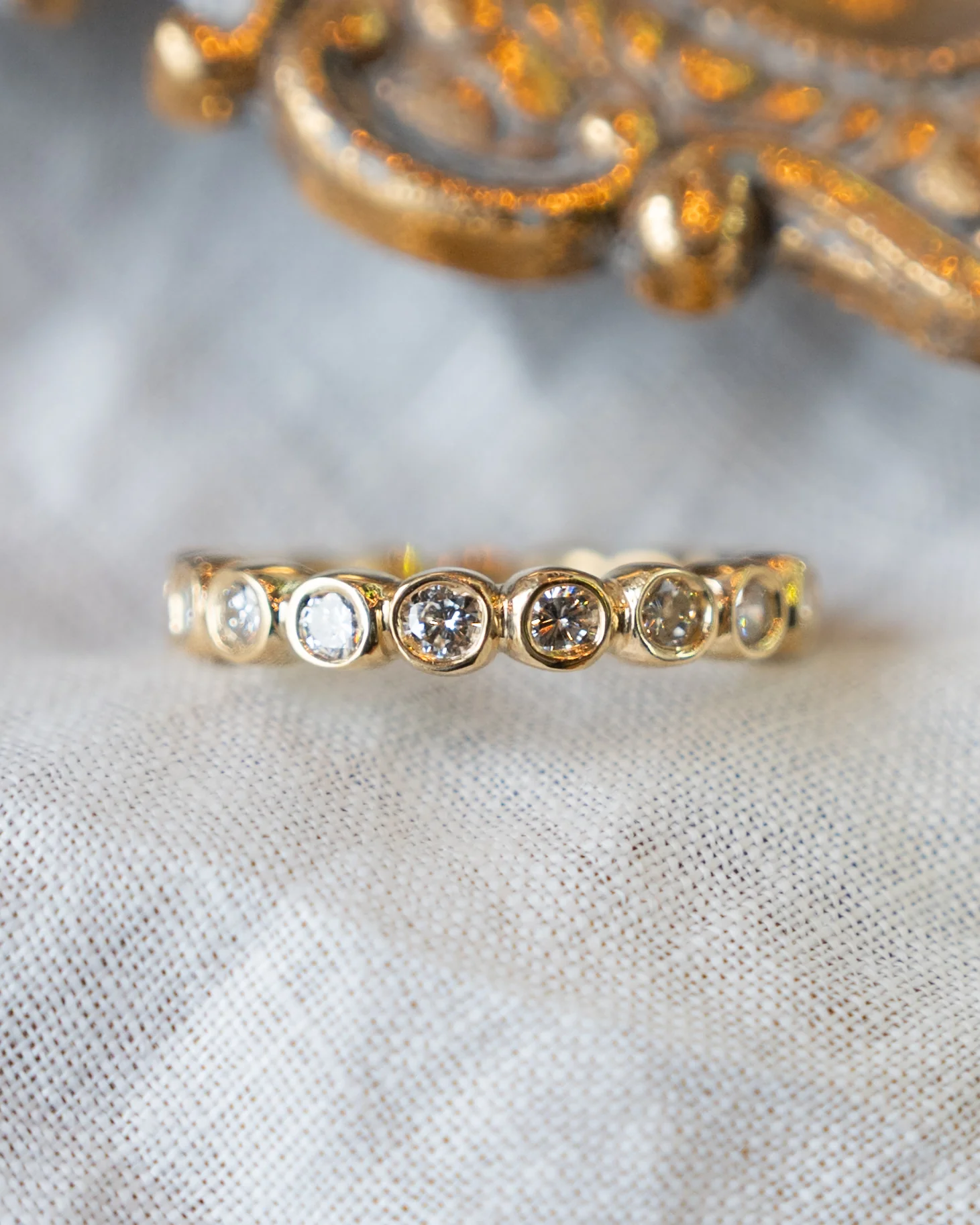 1.02 Bezel Diamond Eternity Band in 18k - Image 7