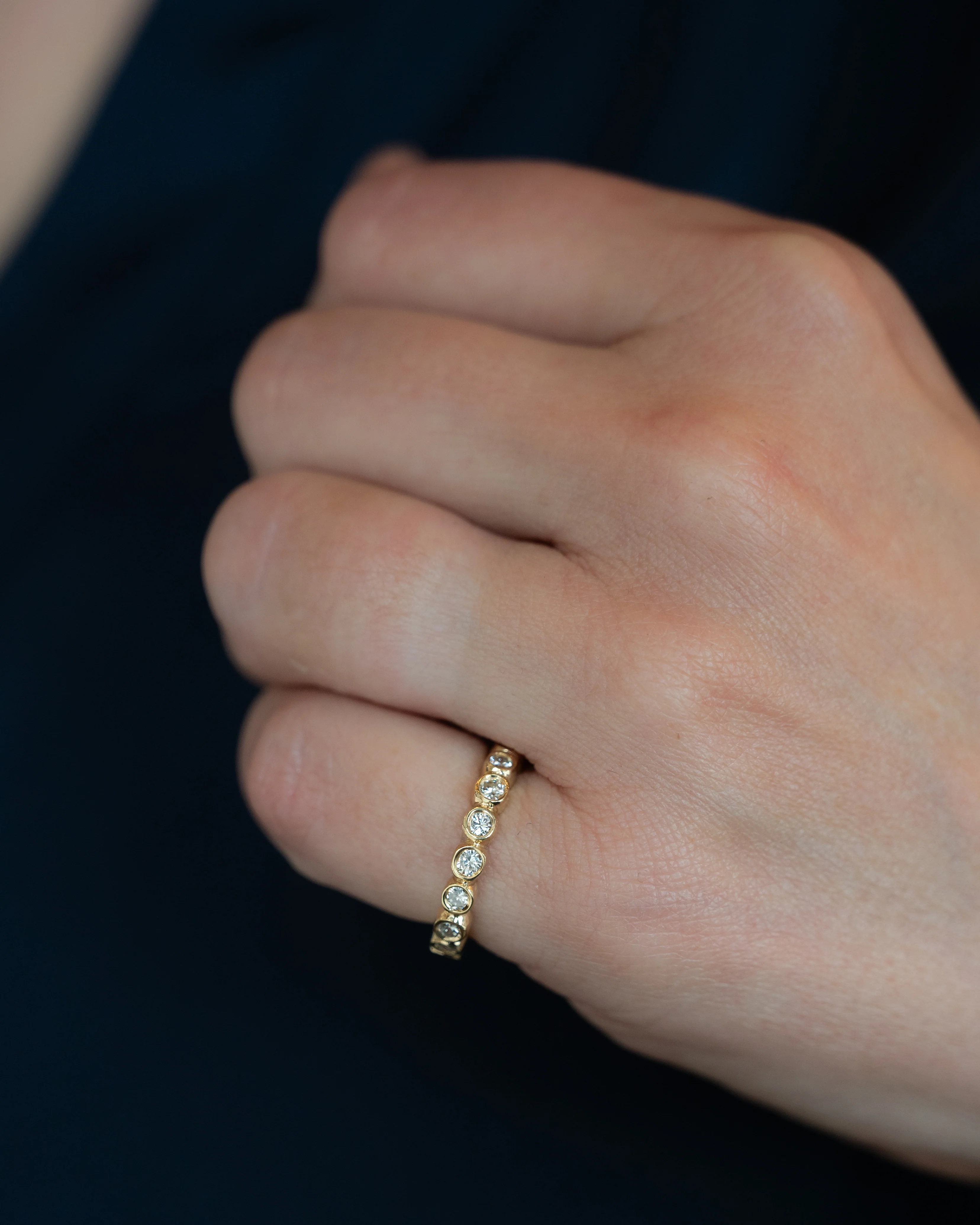 1.02 Bezel Diamond Eternity Band in 18k - Image 8